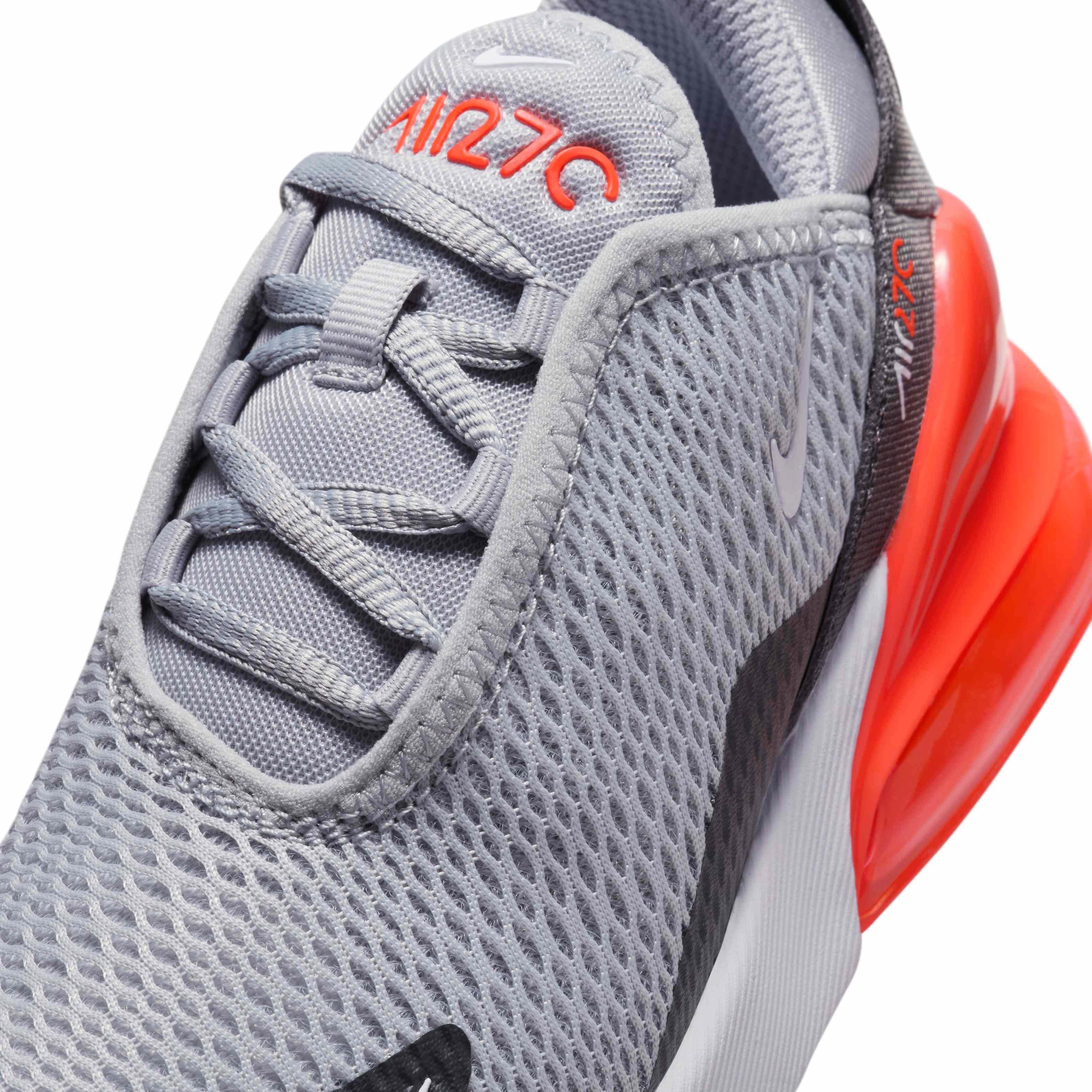 Nike Air Max 270 Preschool Boys' "Wolf Grey/Anthracite/Bright Crimson/White" Shoe