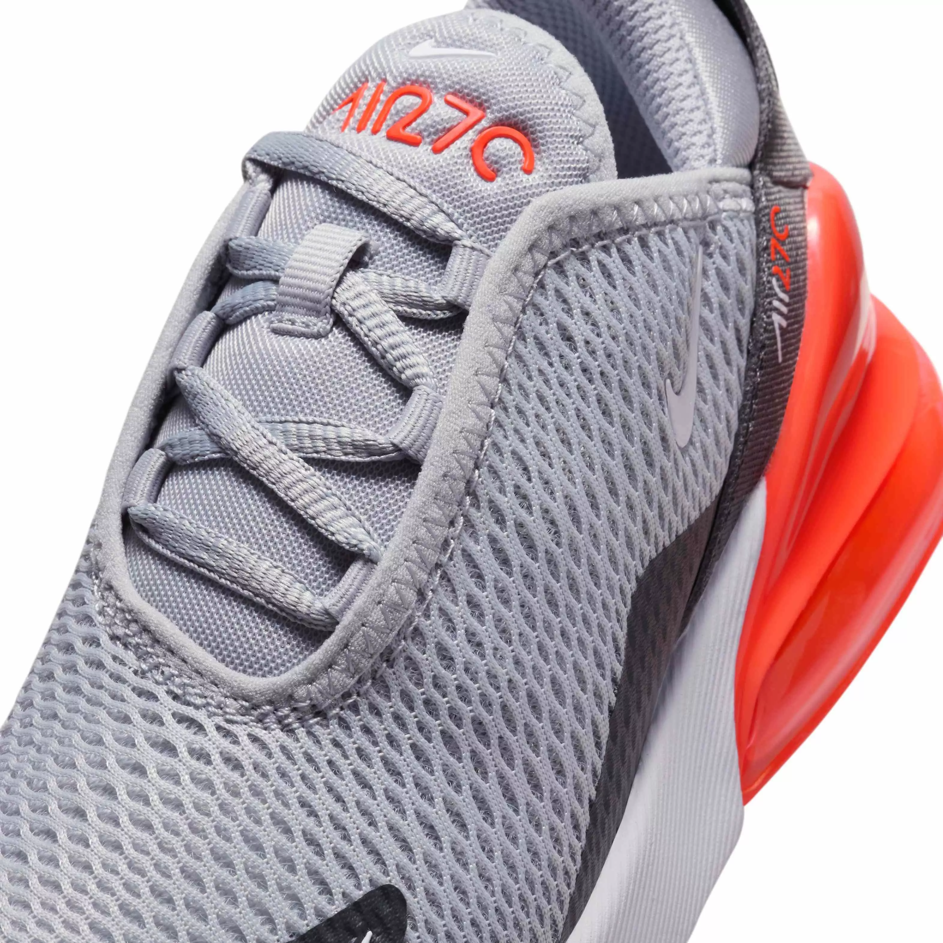 Nike Air Max 270 "Wolf Grey/Anthracite/Bright Crimson/White" Preschool Boys' Shoe - GREY/ANTHRACITE/CRIMSON/WHITE