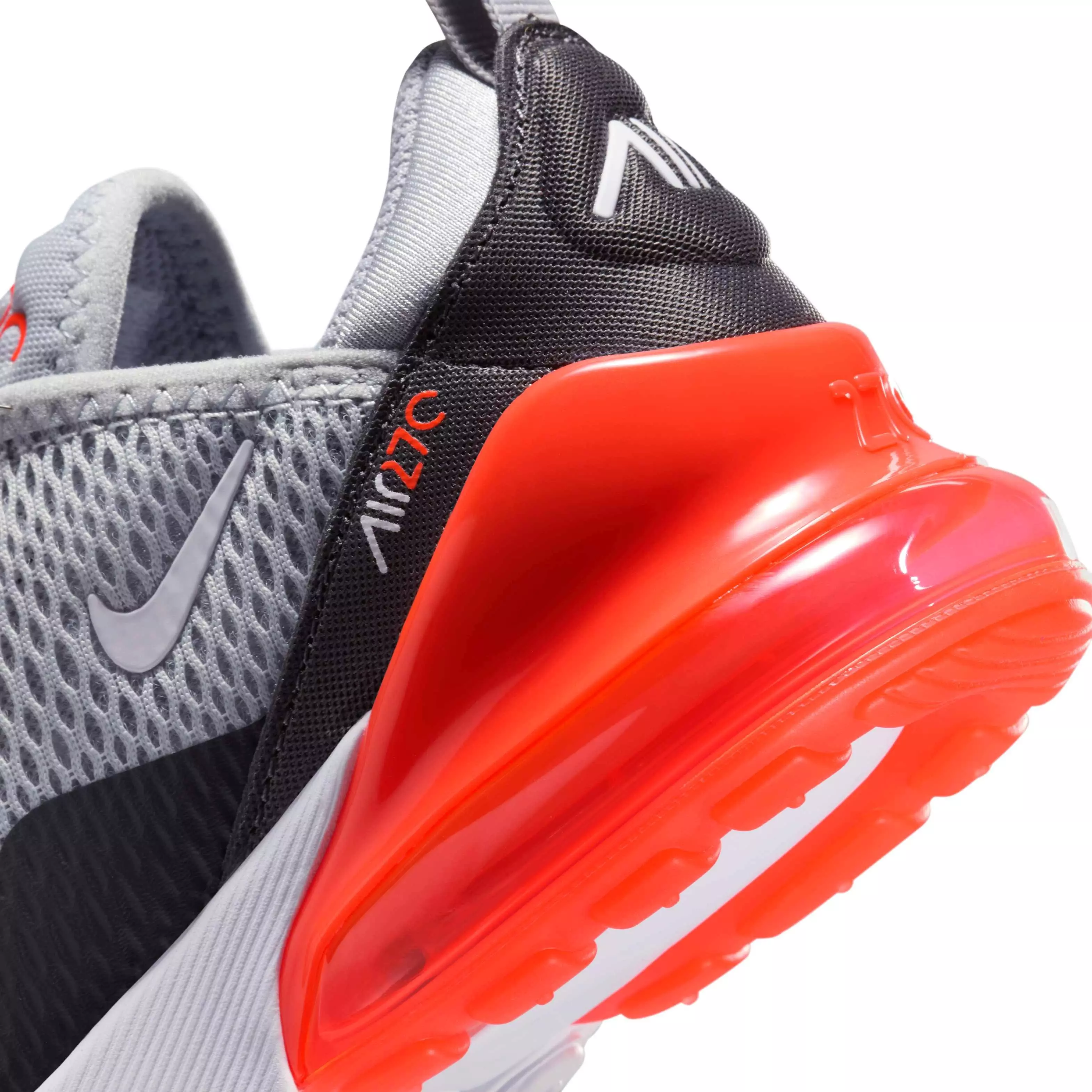 Nike Air Max 270 "Wolf Grey/Anthracite/Bright Crimson/White" Preschool Boys' Shoe - GREY/ANTHRACITE/CRIMSON/WHITE
