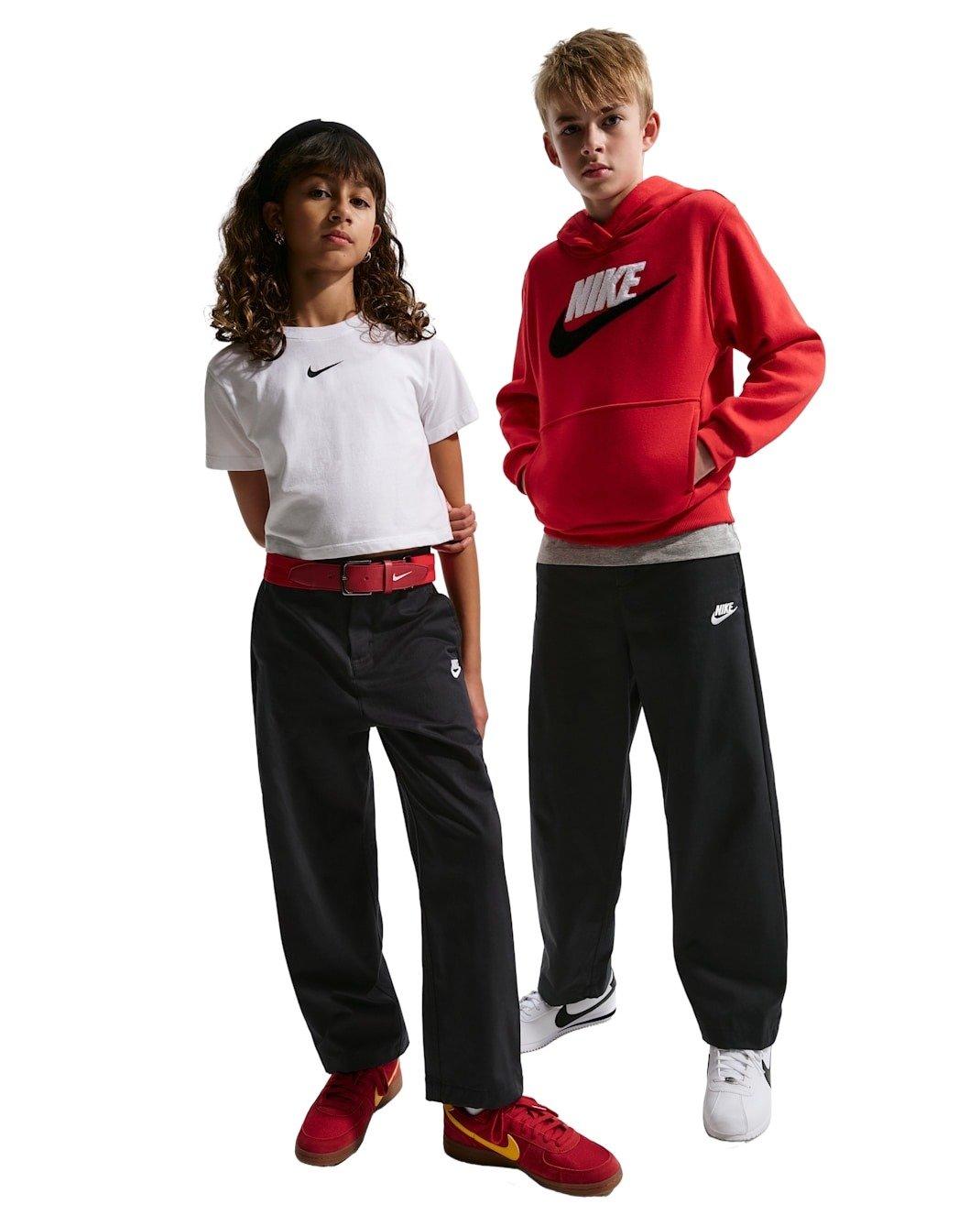 Nike Big Kids' Sportswear Club Woven Everyday Pants - Black - BLACK Thumbnail View 1