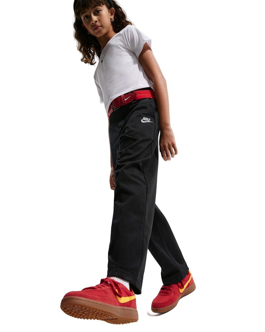 Nike Big Kids' Sportswear Club Woven Everyday Pants - Black - BLACK Thumbnail View 6