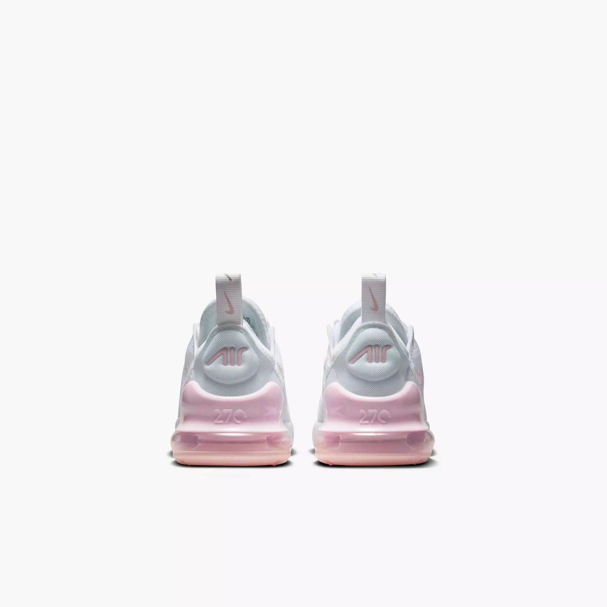 Nike Air Max 270 "White/Light Smoke Grey/Pink Foam" Preschool Girls' Shoe - WHITE/LT GREY/PINK