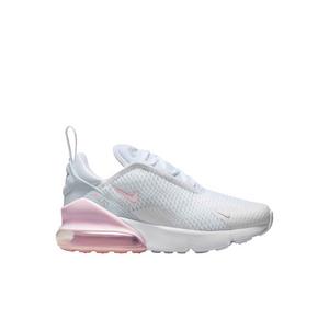 Nike Air Max 270 "White/Light Smoke Grey/Pink Foam" Preschool Girls' Shoe