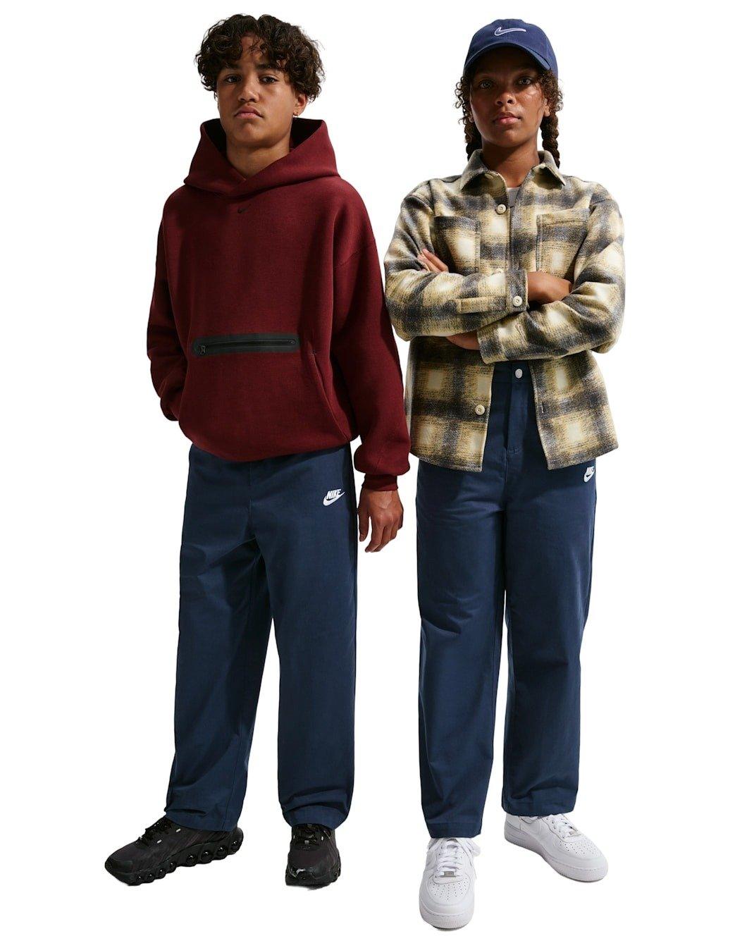 Nike Big Kids' Sportswear Club Woven Everyday Pants - Navy - NAVY Thumbnail View 1