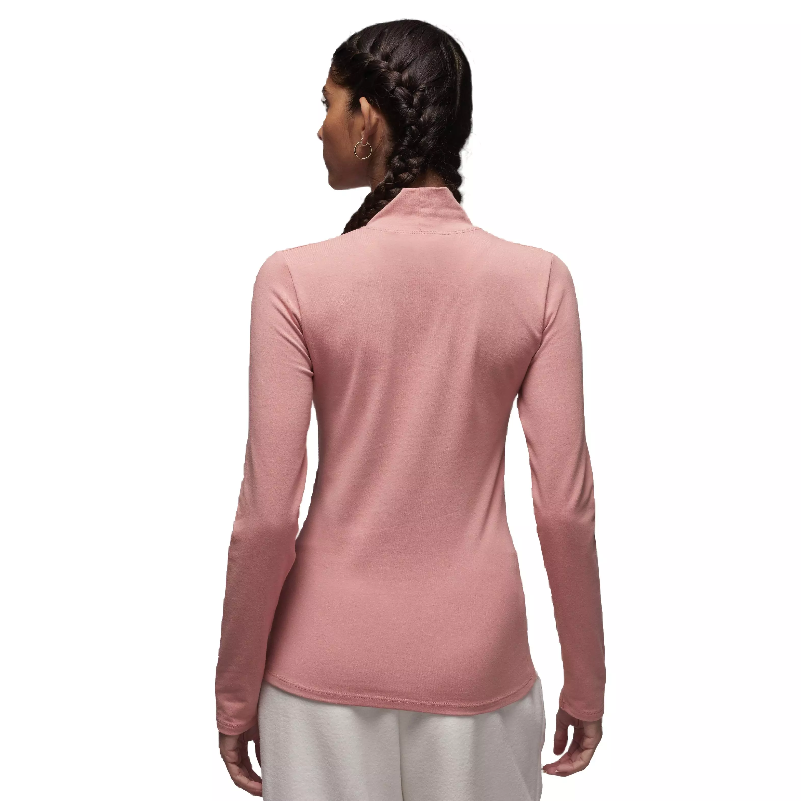 Jordan Women's Long-Sleeve Mock Neck Top - PINK