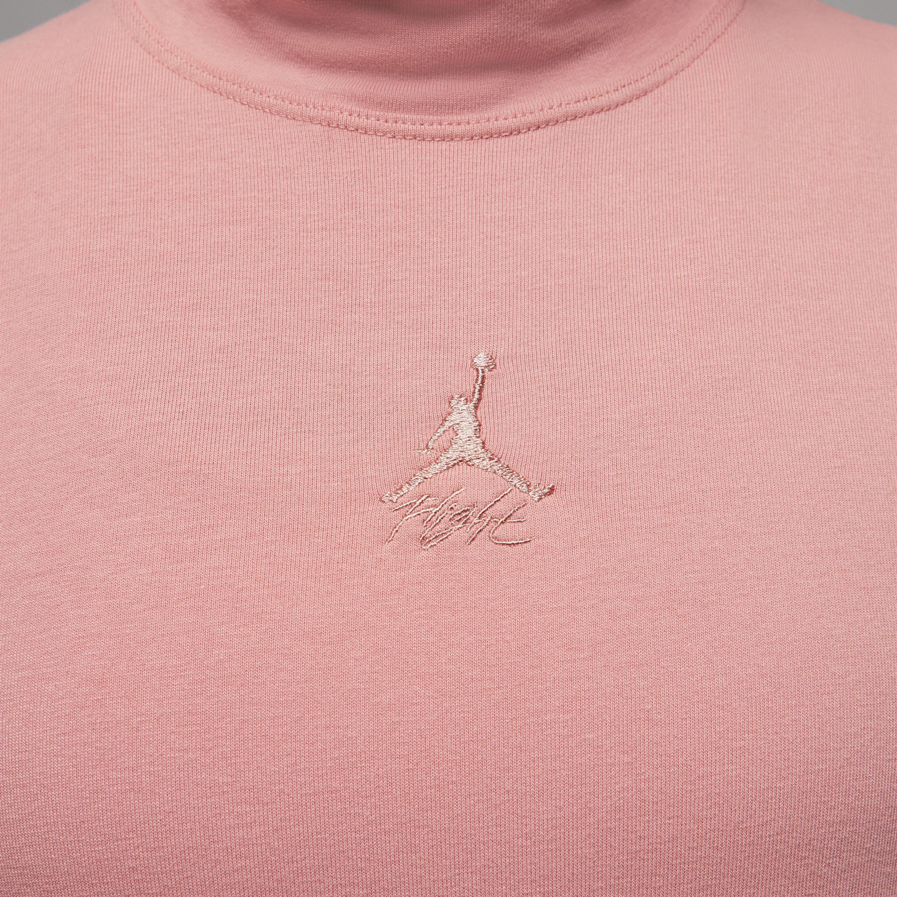 Jordan Women's Long-Sleeve Mock Neck Top - PINK Thumbnail View 4