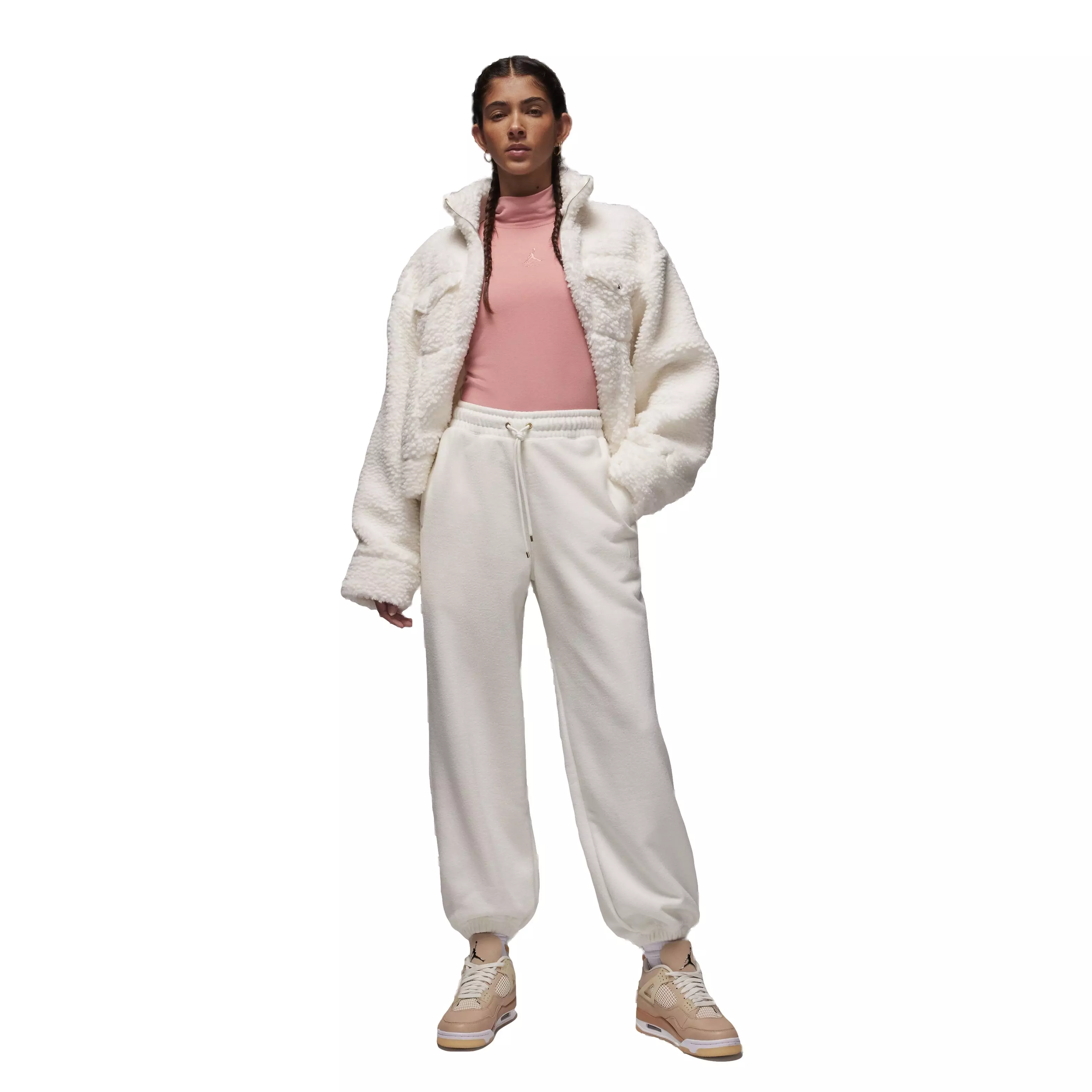 Jordan Women's Long-Sleeve Mock Neck Top - PINK