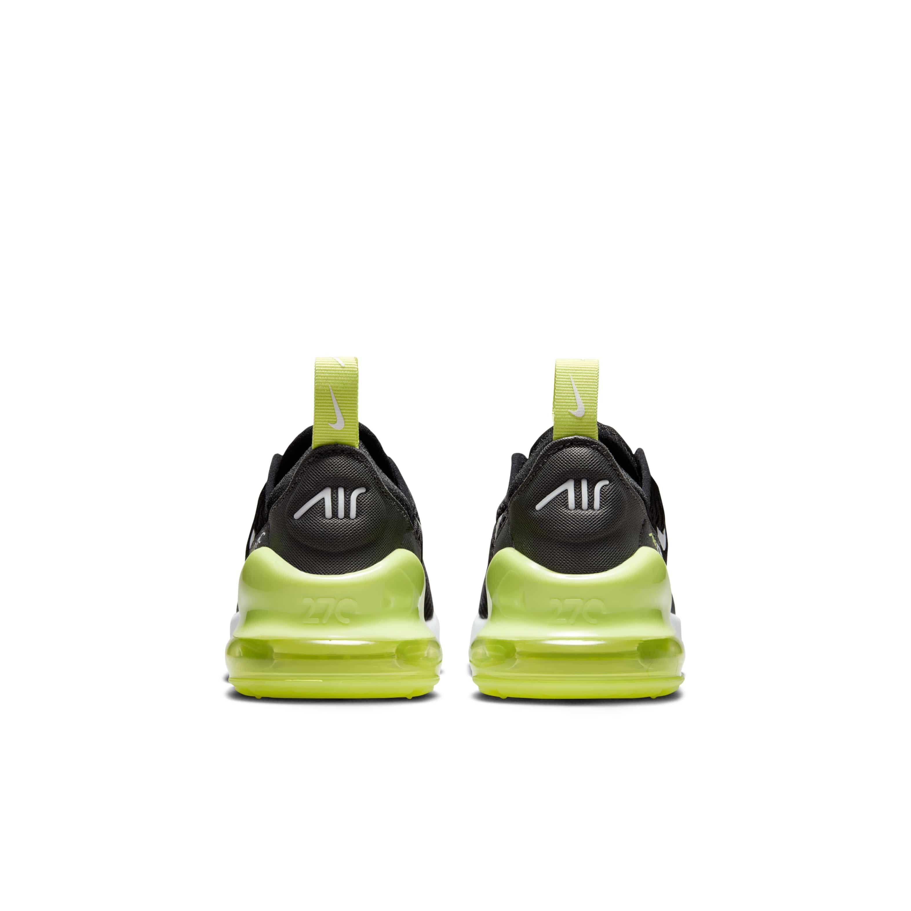 Nike Air Max 270 Preschool Boys' "Light Lemon Twist/Black/Anthracite/White" Shoe
