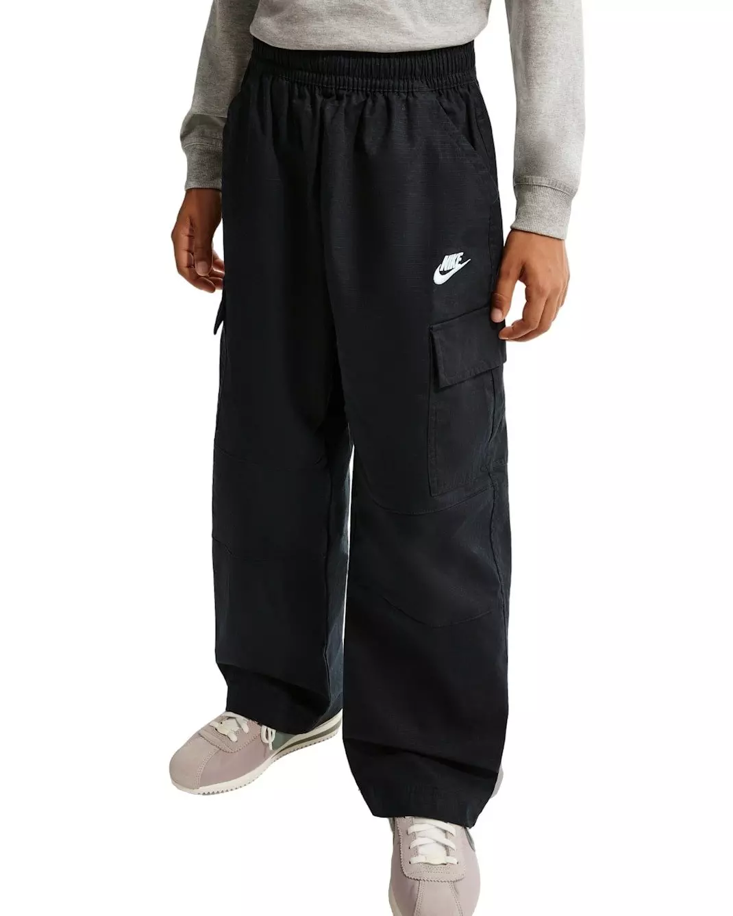 Nike Big Kids' Sportswear Club Woven Cargo Pants - Black - BLACK