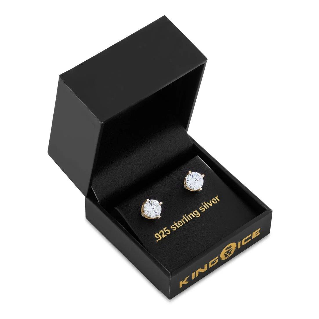 King Ice Icy Tennis Earrings - Gold - GOLD