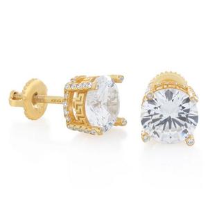 King Ice Icy Tennis Earrings - Gold - GOLD