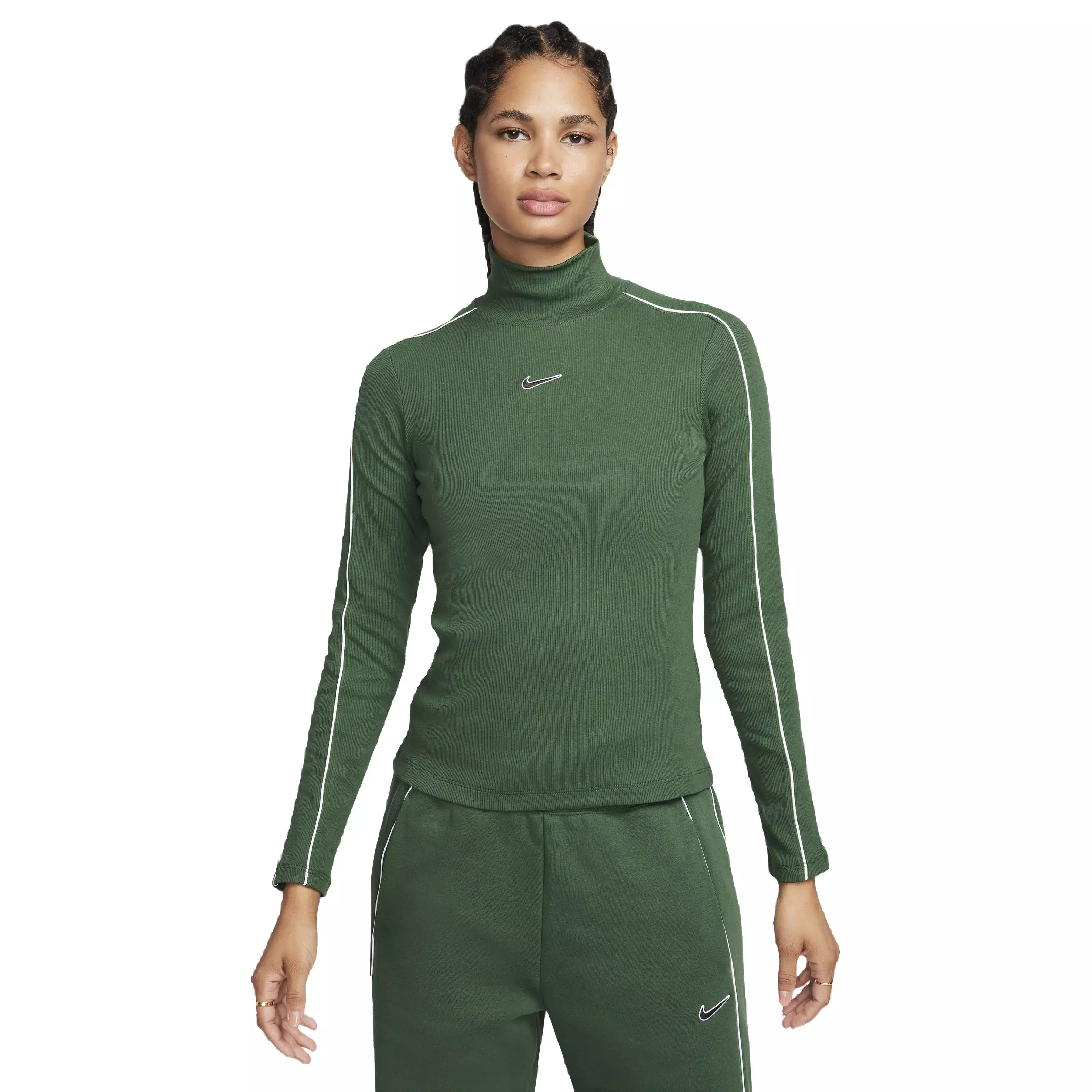 Nike Women's Sportswear Long-Sleeve Top - GREEN