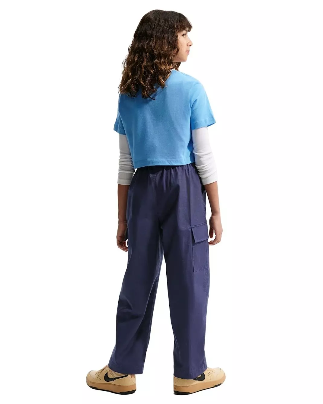 Nike Big Kids' Sportswear Club Woven Cargo Pants - Blue - BLUE