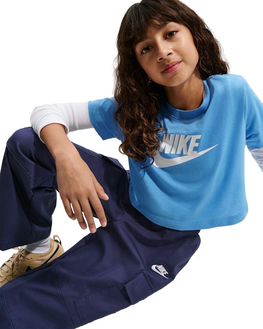 Nike Big Kids' Sportswear Club Woven Cargo Pants - Navy - NAVY Thumbnail View 6