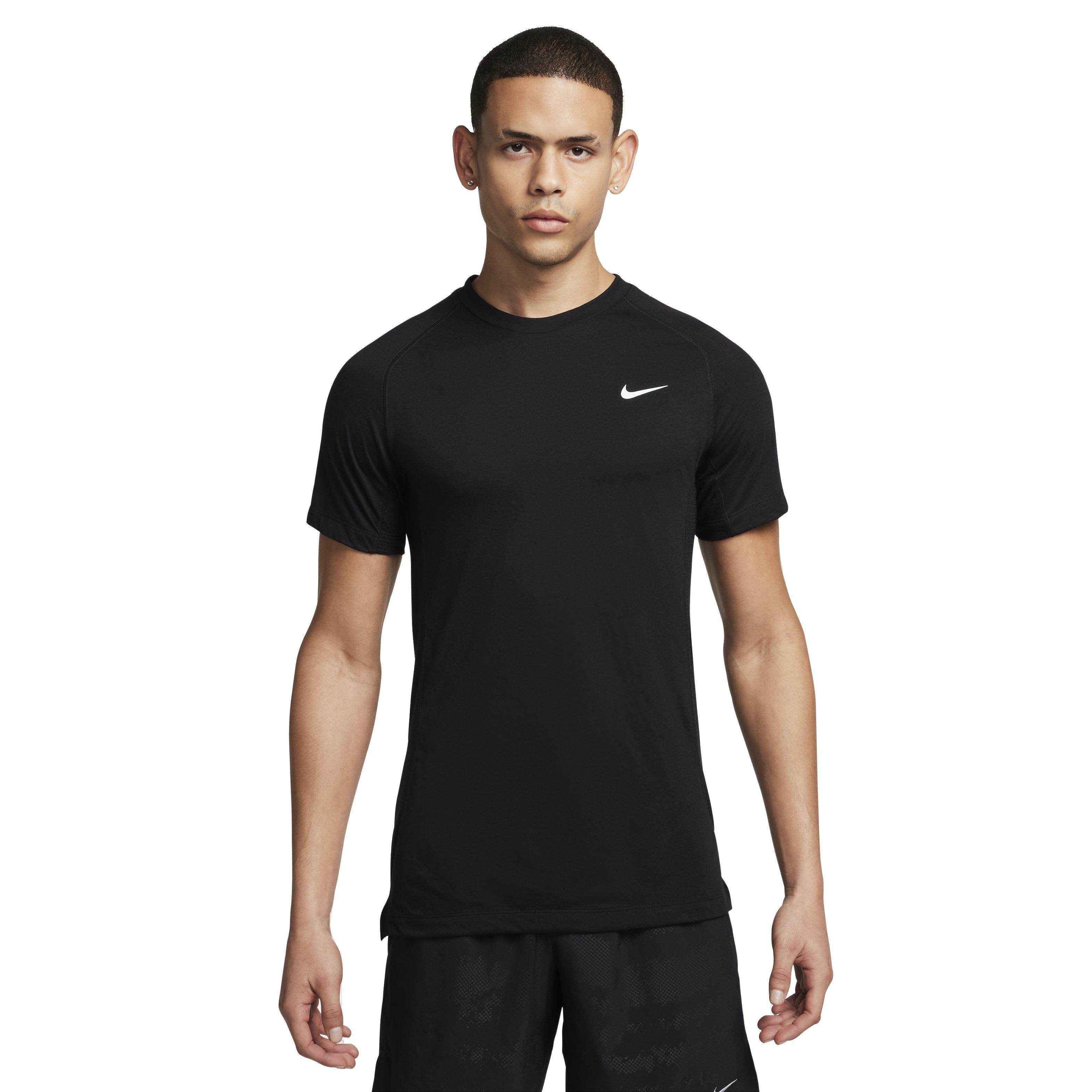 Nike Men's Dri-FIT Flex Rep Short-Sleeve Fitness Top - BLACK Thumbnail View 1