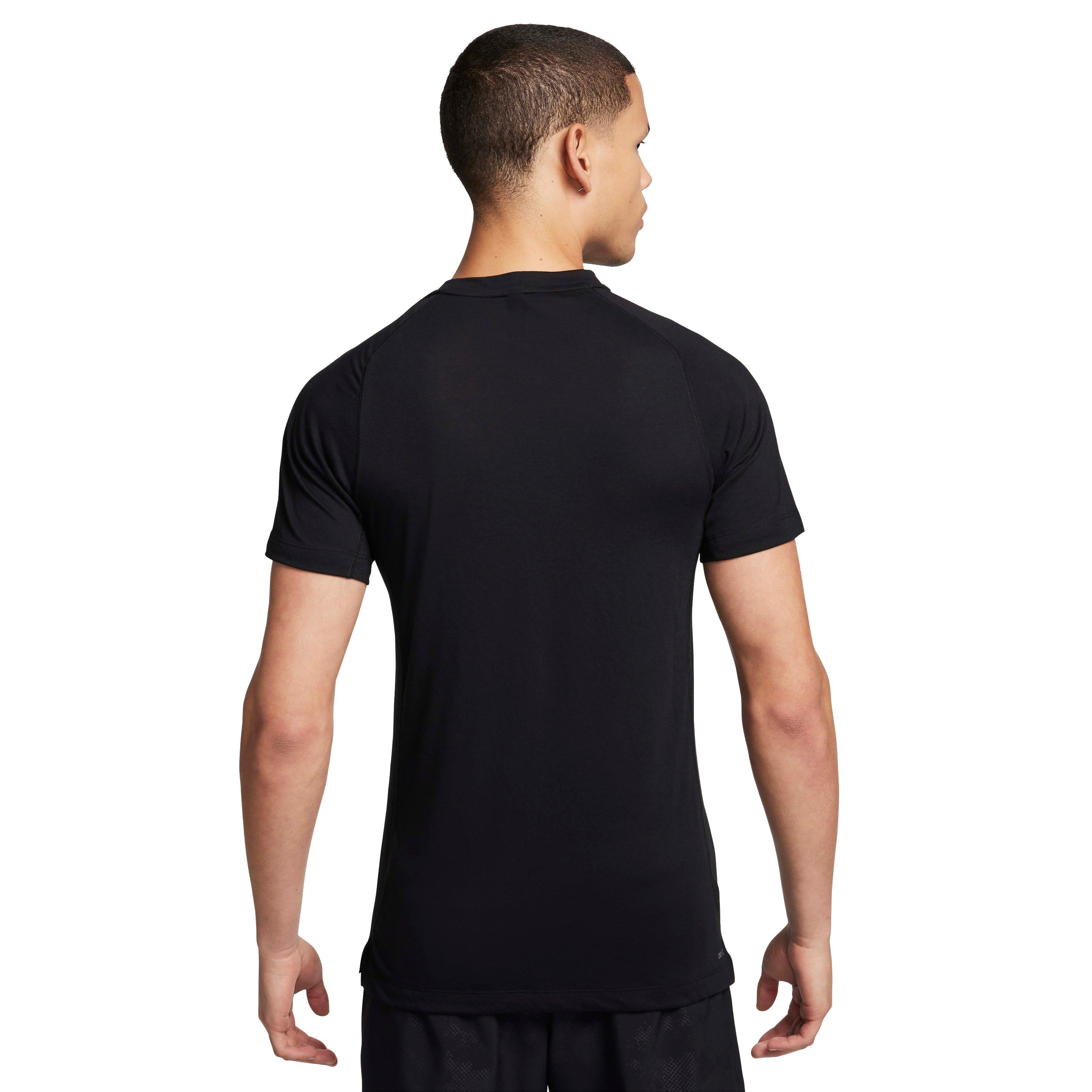 Nike Men's Dri-FIT Flex Rep Short-Sleeve Fitness Top - BLACK Thumbnail View 2