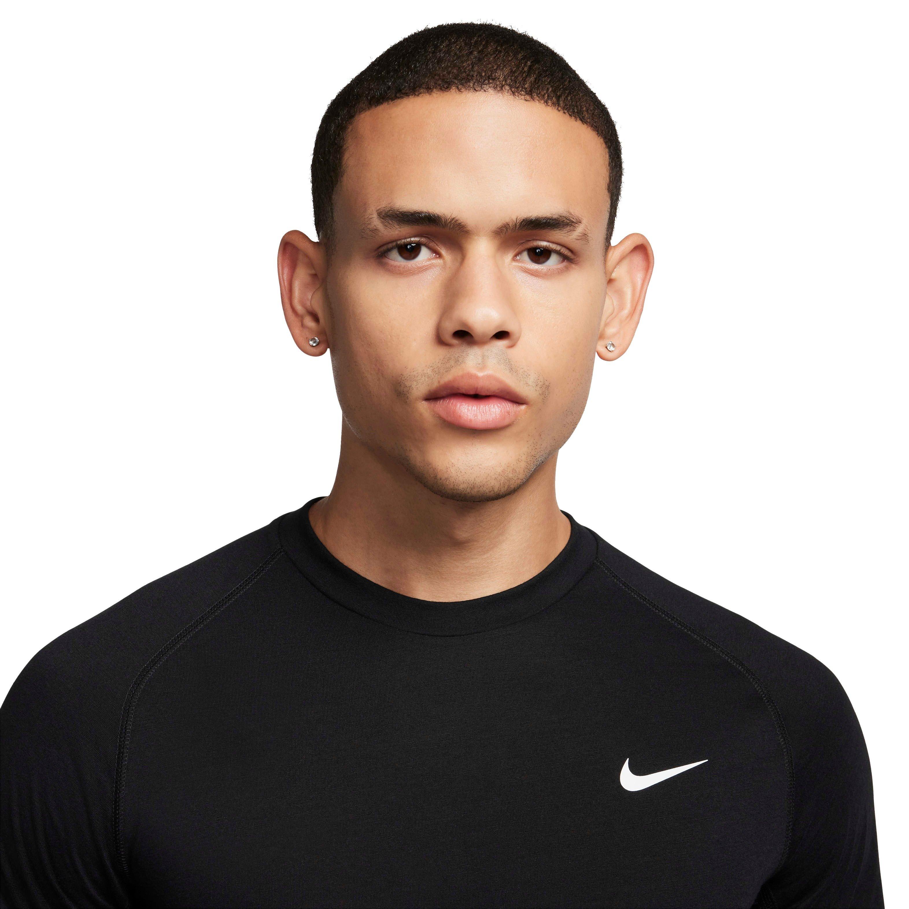 Nike Men's Dri-FIT Flex Rep Short-Sleeve Fitness Top - BLACK Thumbnail View 3