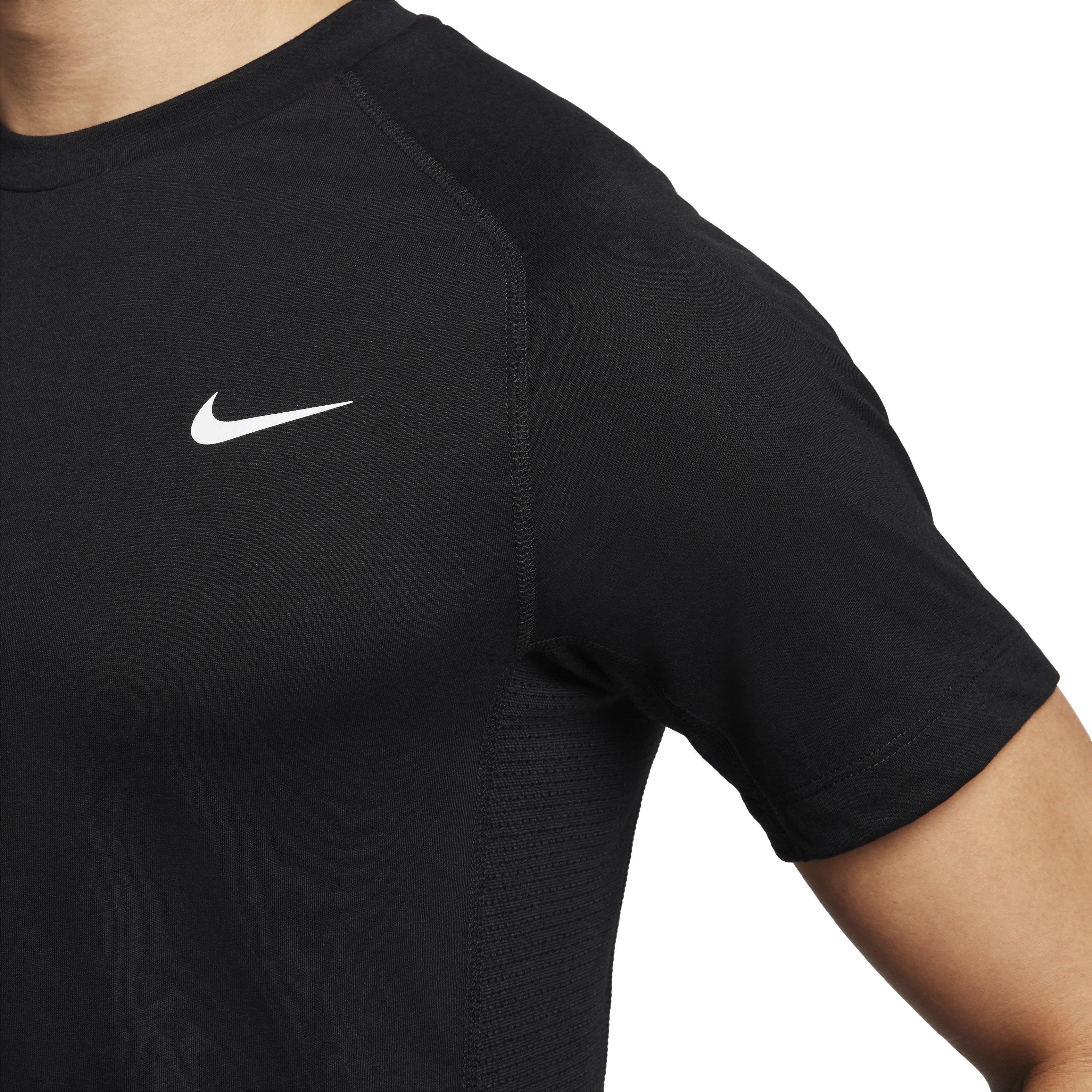 Nike Men's Dri-FIT Flex Rep Short-Sleeve Fitness Top - BLACK Thumbnail View 4