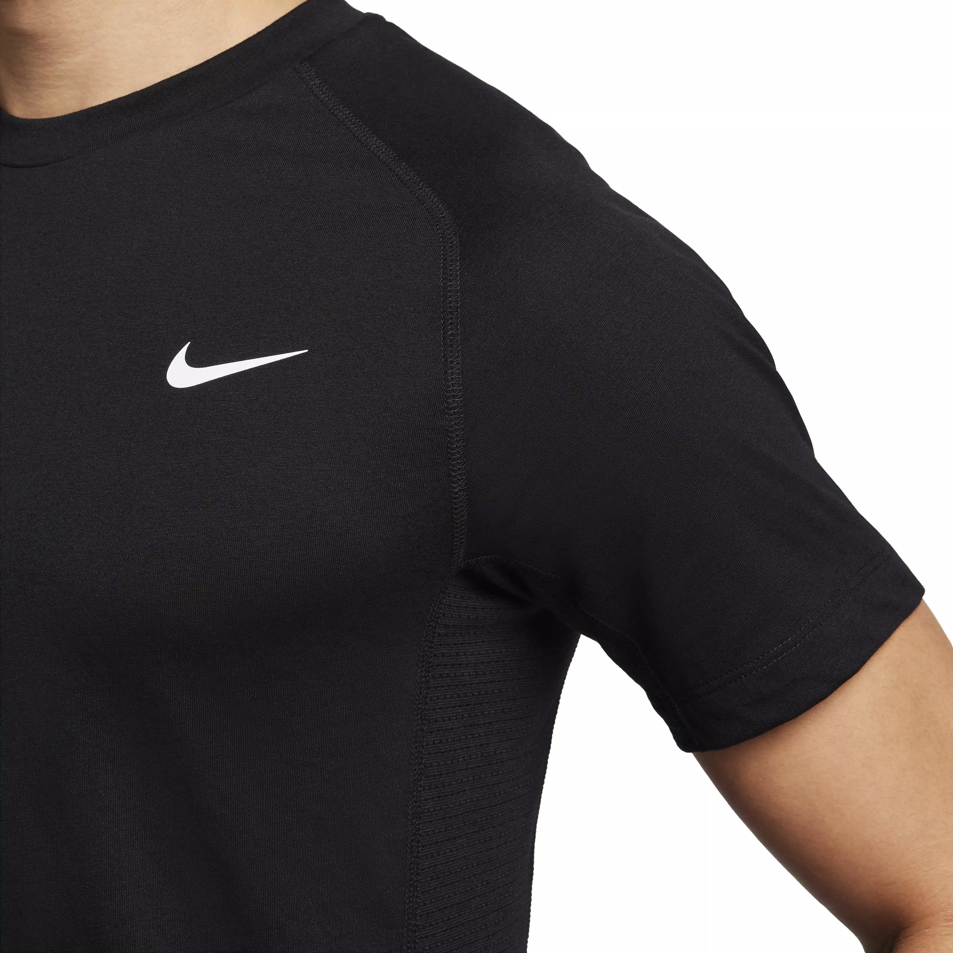 Nike Men's Dri-FIT Flex Rep Short-Sleeve Fitness Top - BLACK