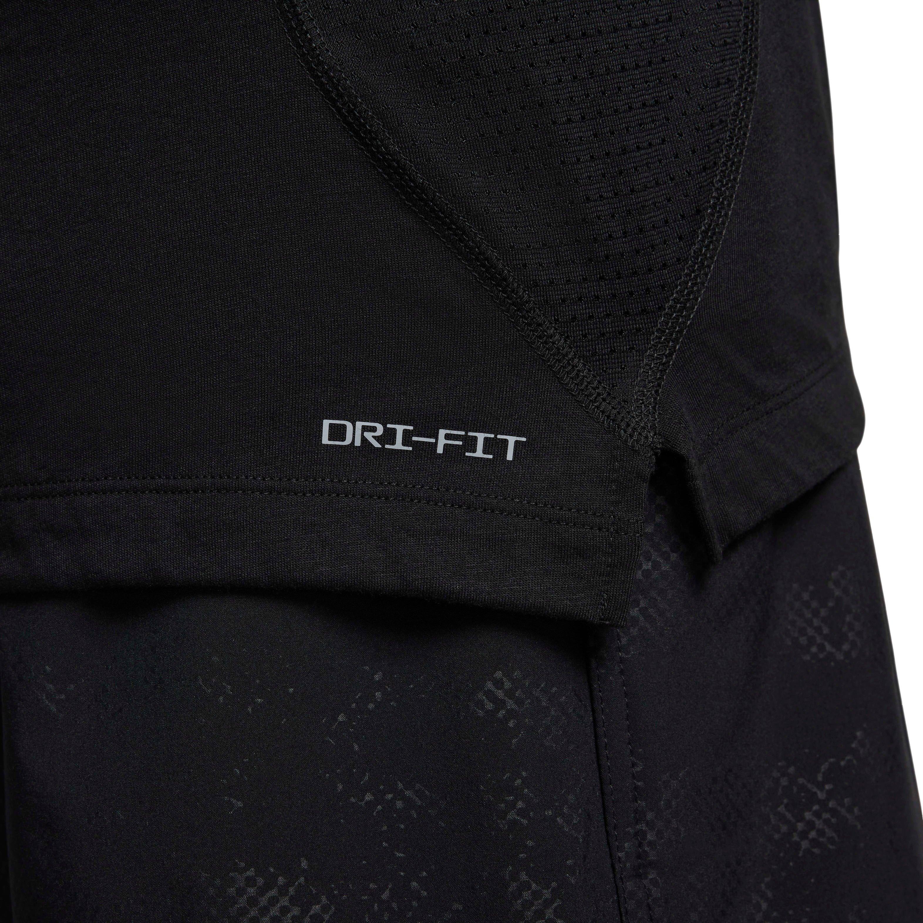 Nike Men's Dri-FIT Flex Rep Short-Sleeve Fitness Top - BLACK Thumbnail View 5