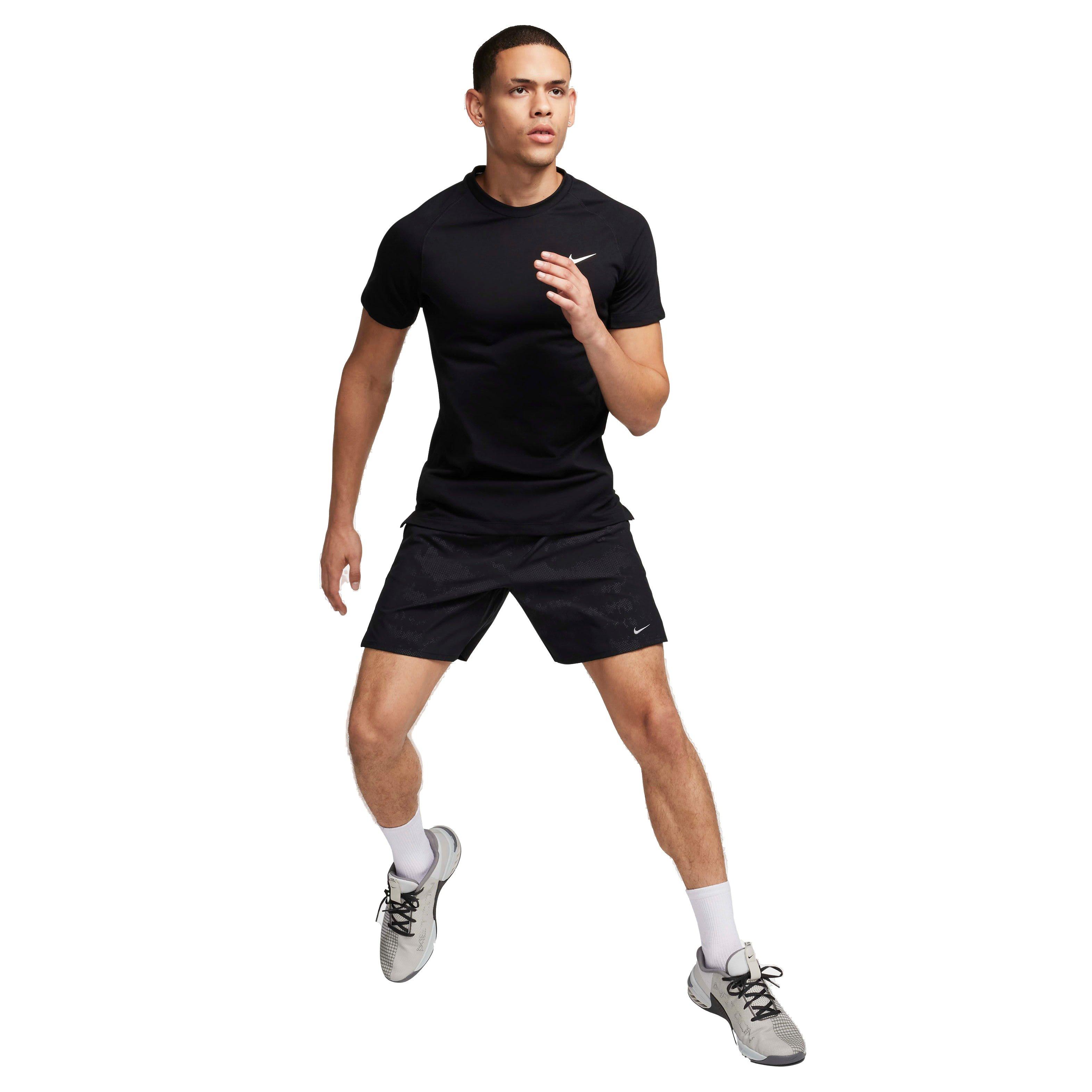 Nike Men's Dri-FIT Flex Rep Short-Sleeve Fitness Top - BLACK Thumbnail View 7