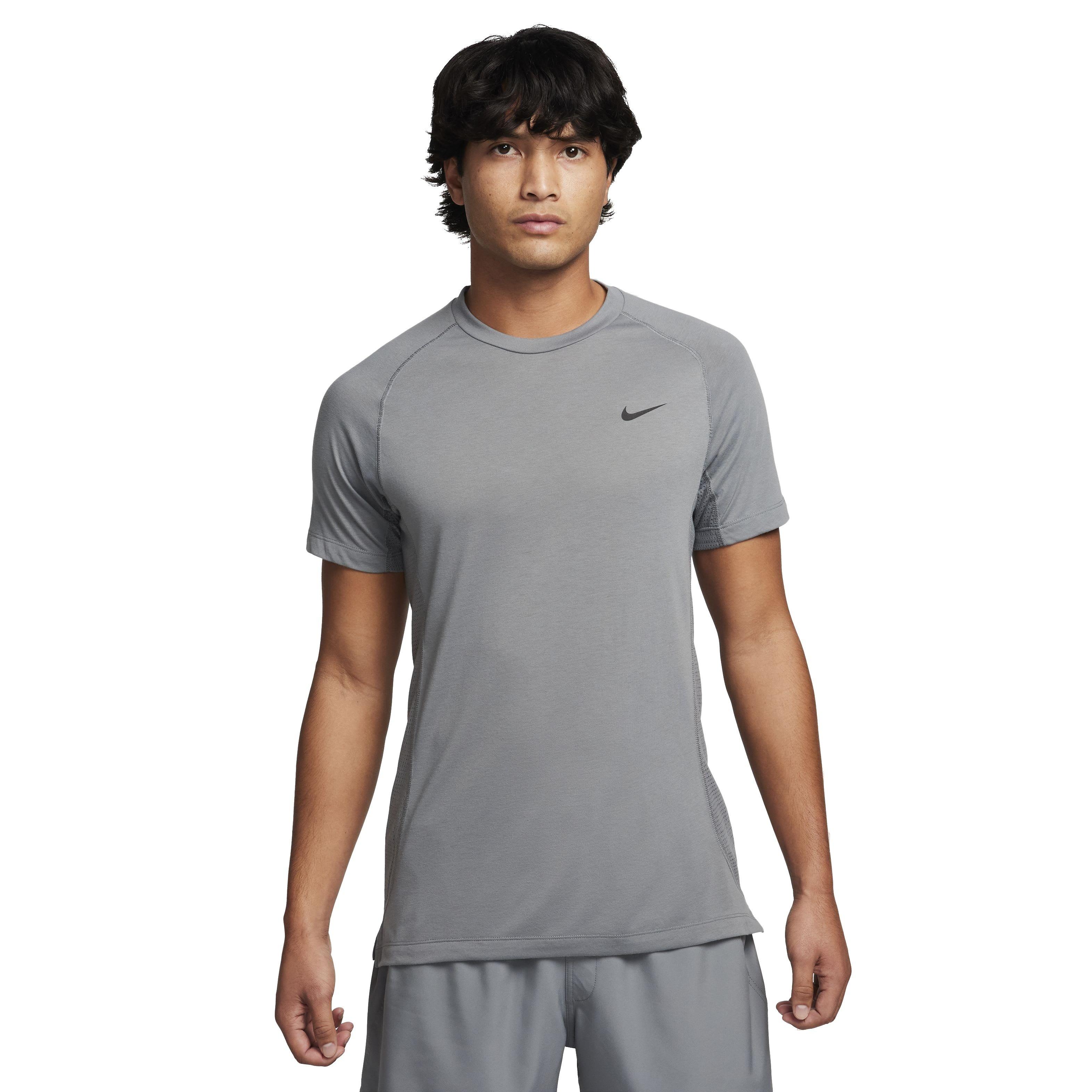 Nike Men's Dri-FIT Flex Rep Short-Sleeve Fitness Top - GREY Thumbnail View 1