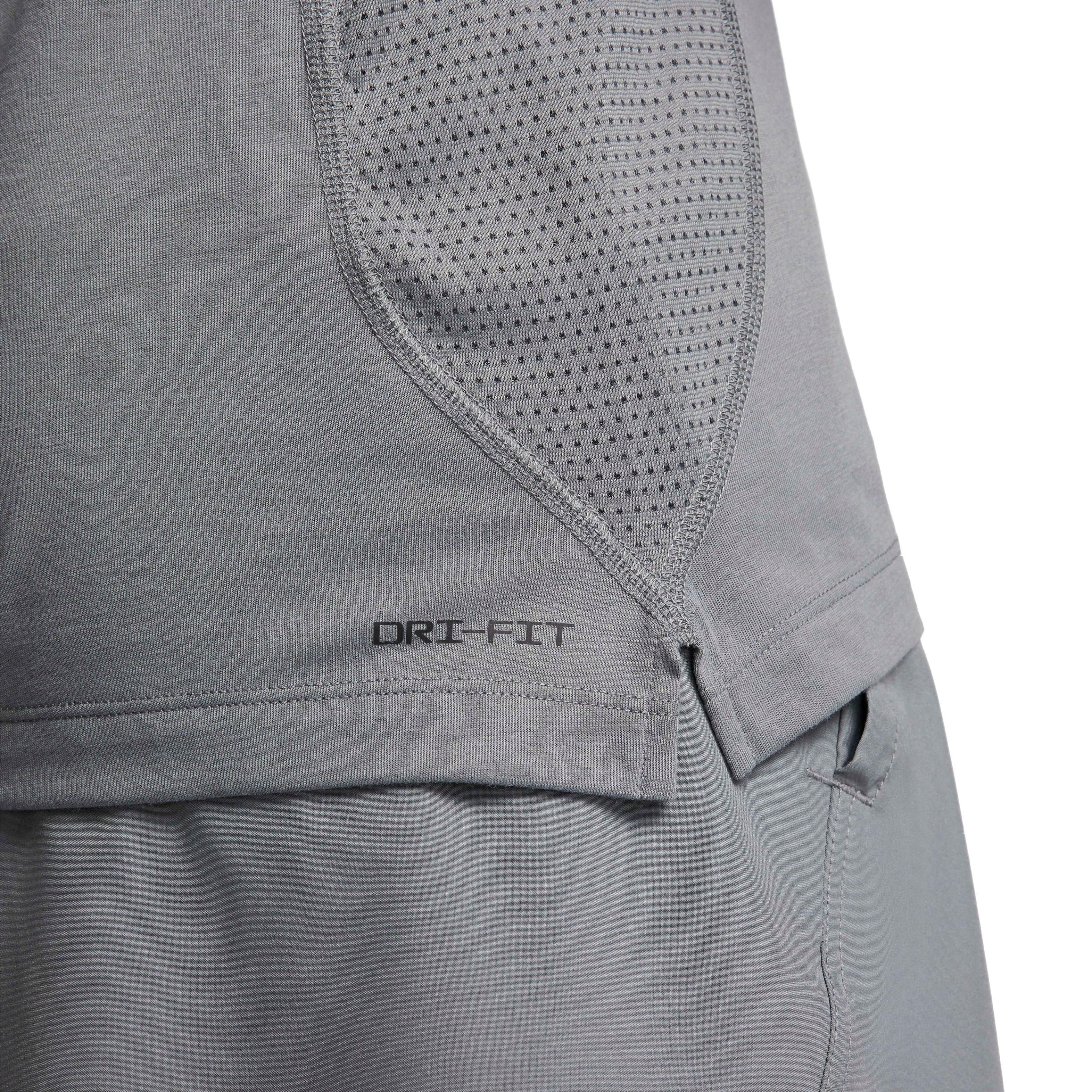 Nike Men's Dri-FIT Flex Rep Short-Sleeve Fitness Top - GREY Thumbnail View 5