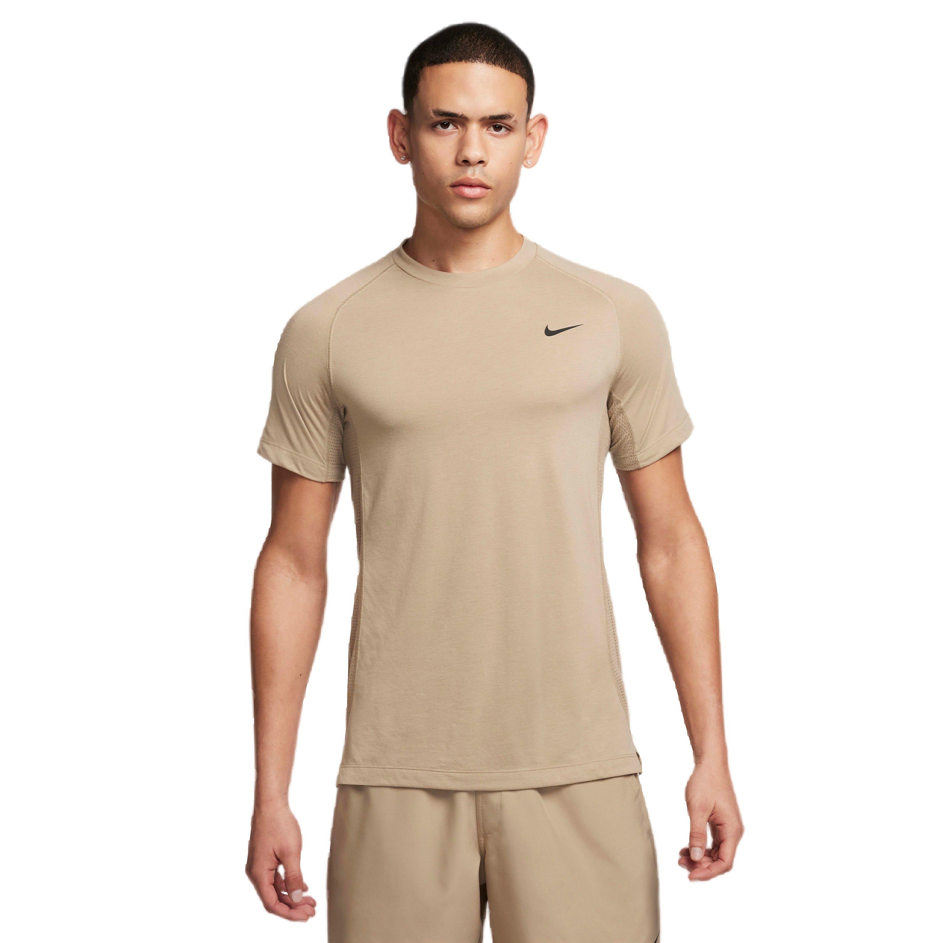 Nike Men's Dri-FIT Flex Rep Short-Sleeve Fitness Top - BROWN Thumbnail View 1