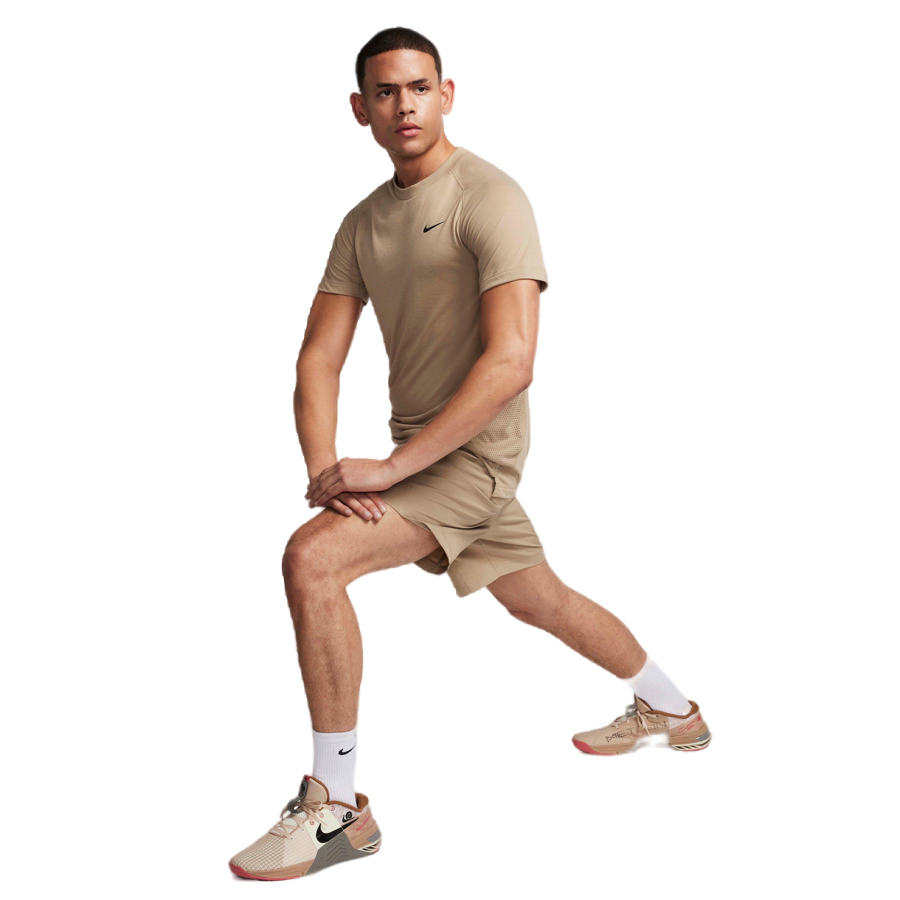 Nike Men's Dri-FIT Flex Rep Short-Sleeve Fitness Top - BROWN Thumbnail View 8