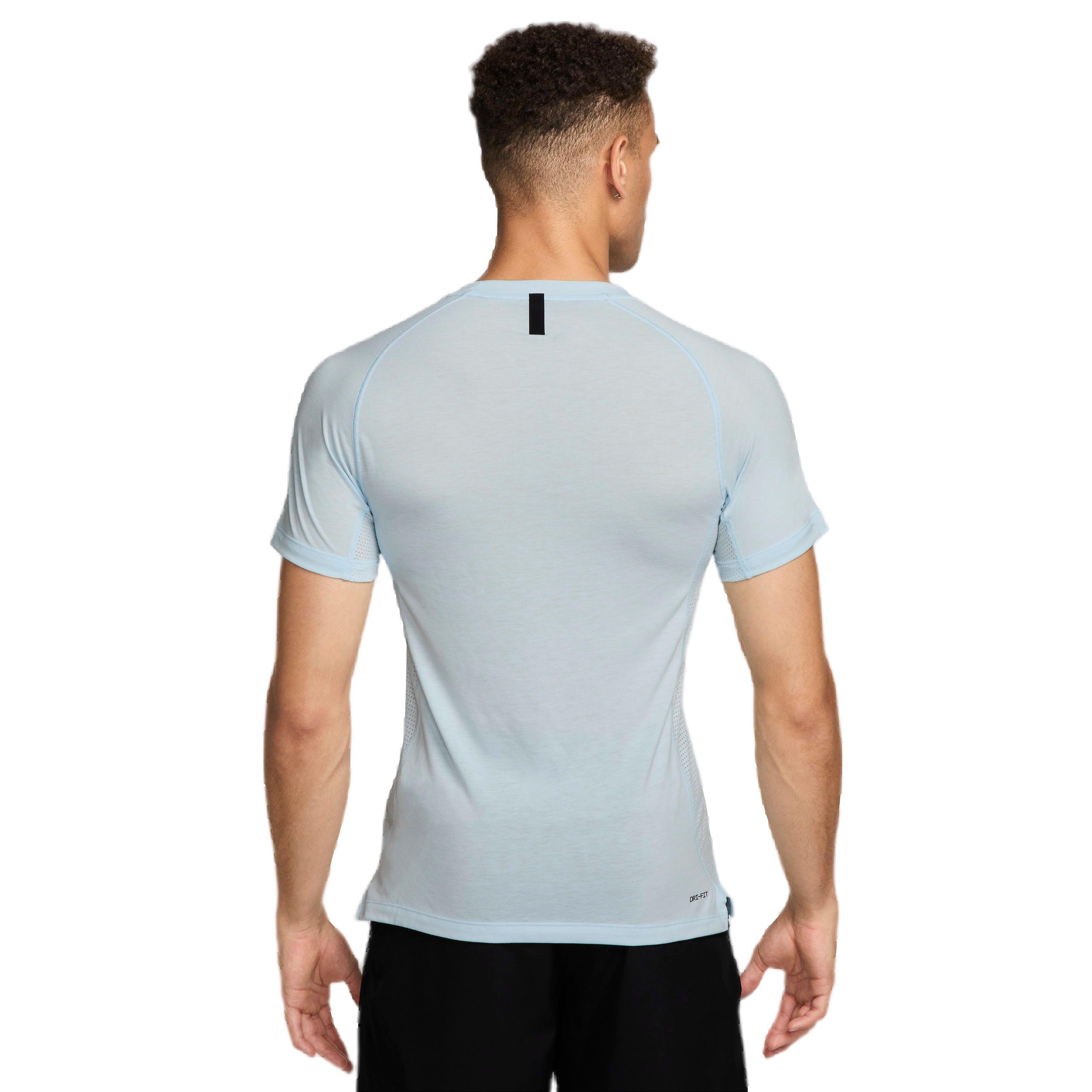 Nike Men's Dri-FIT Flex Rep Short-Sleeve Fitness Top - BLUE Thumbnail View 2