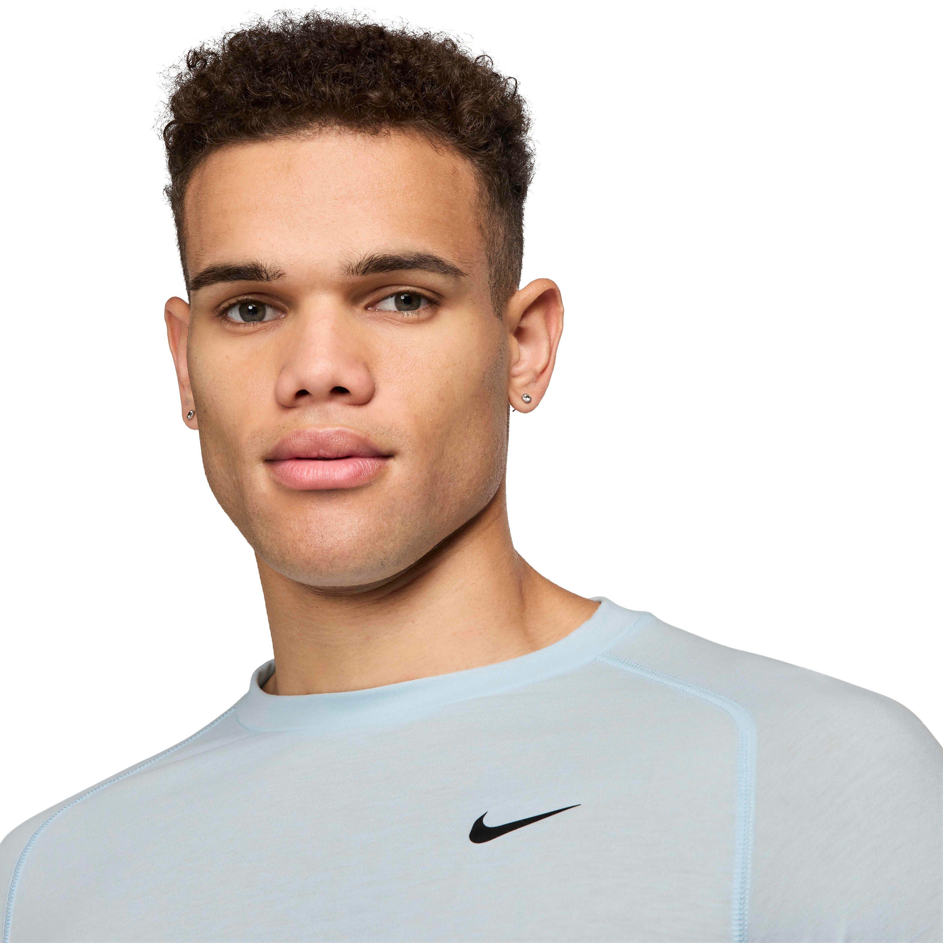 Nike Men's Dri-FIT Flex Rep Short-Sleeve Fitness Top - BLUE Thumbnail View 3