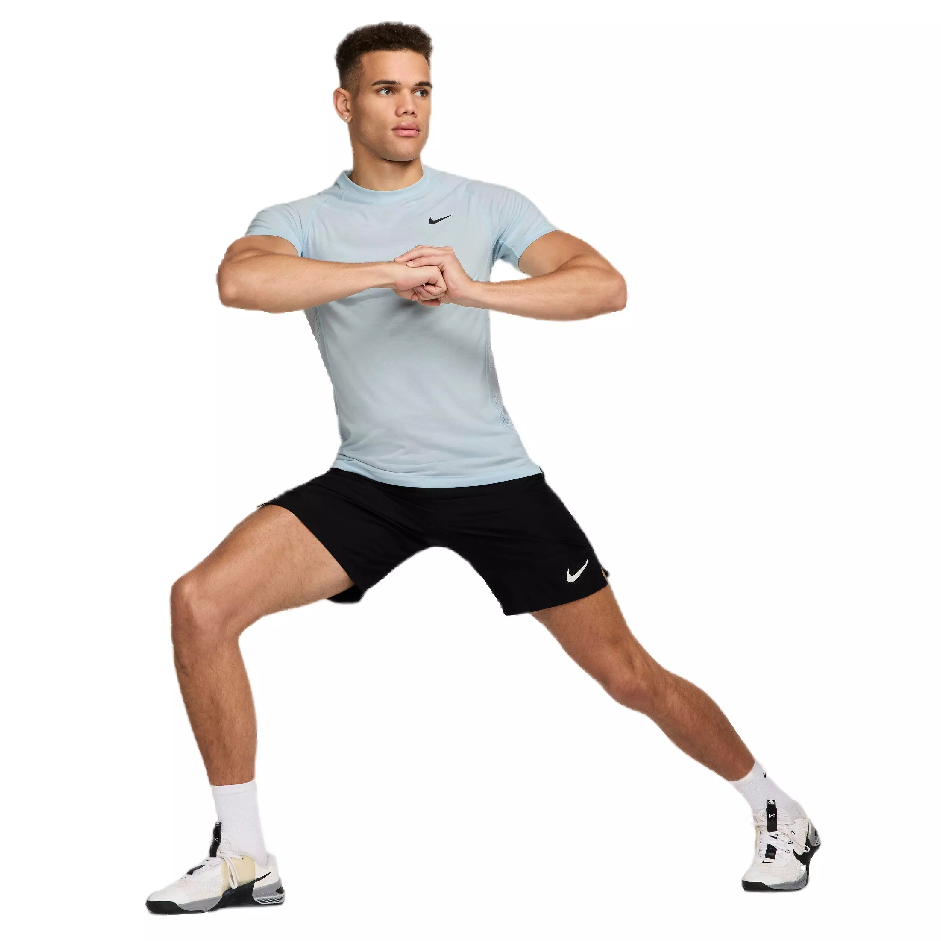 Nike Men's Dri-FIT Flex Rep Short-Sleeve Fitness Top - BLUE