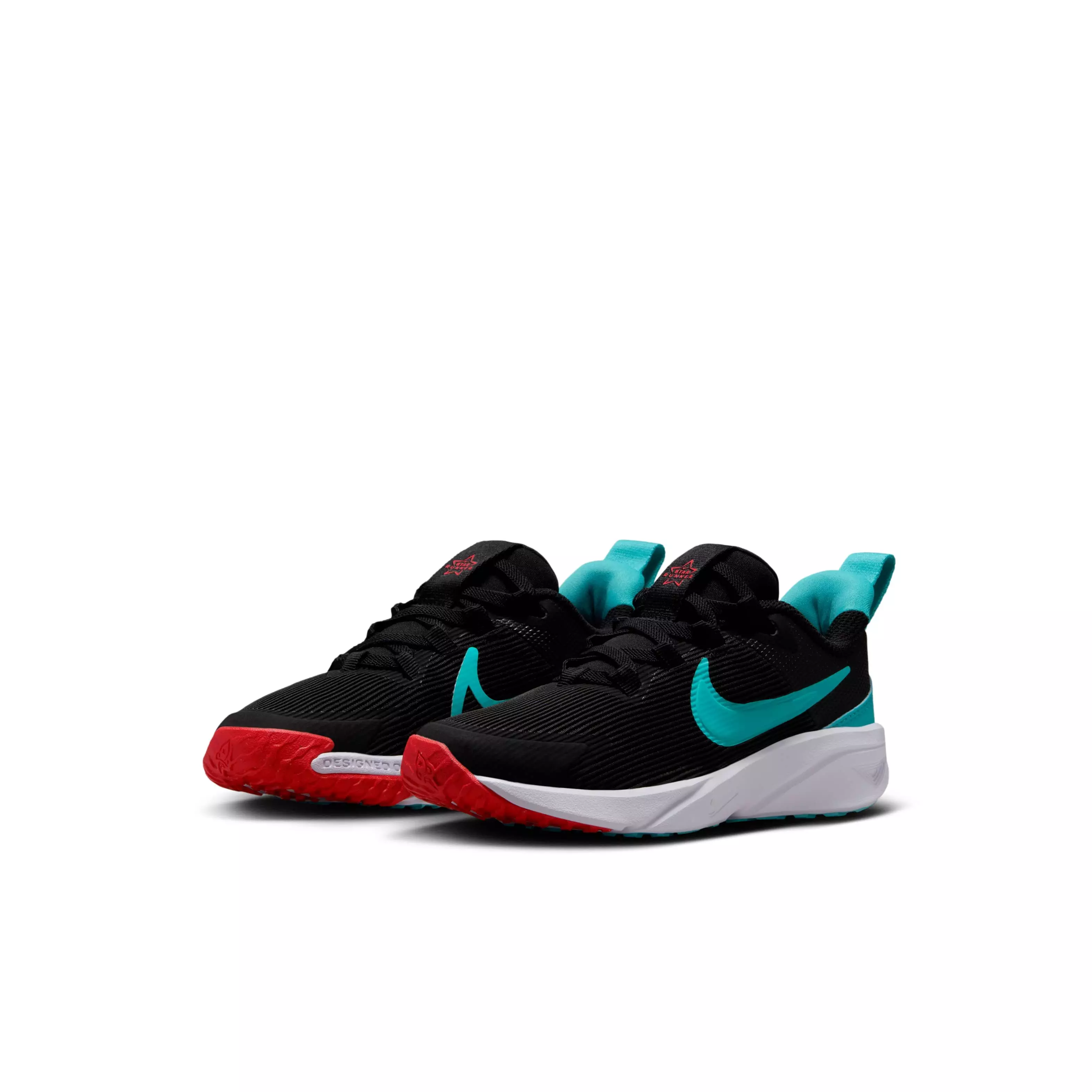 Nike Star Runner 4 "Black/Bright Crimson/White/Dusty Cactus" Preschool Boys' Running Shoe - BLACK/CRIMSON/WHITE/CACTUS
