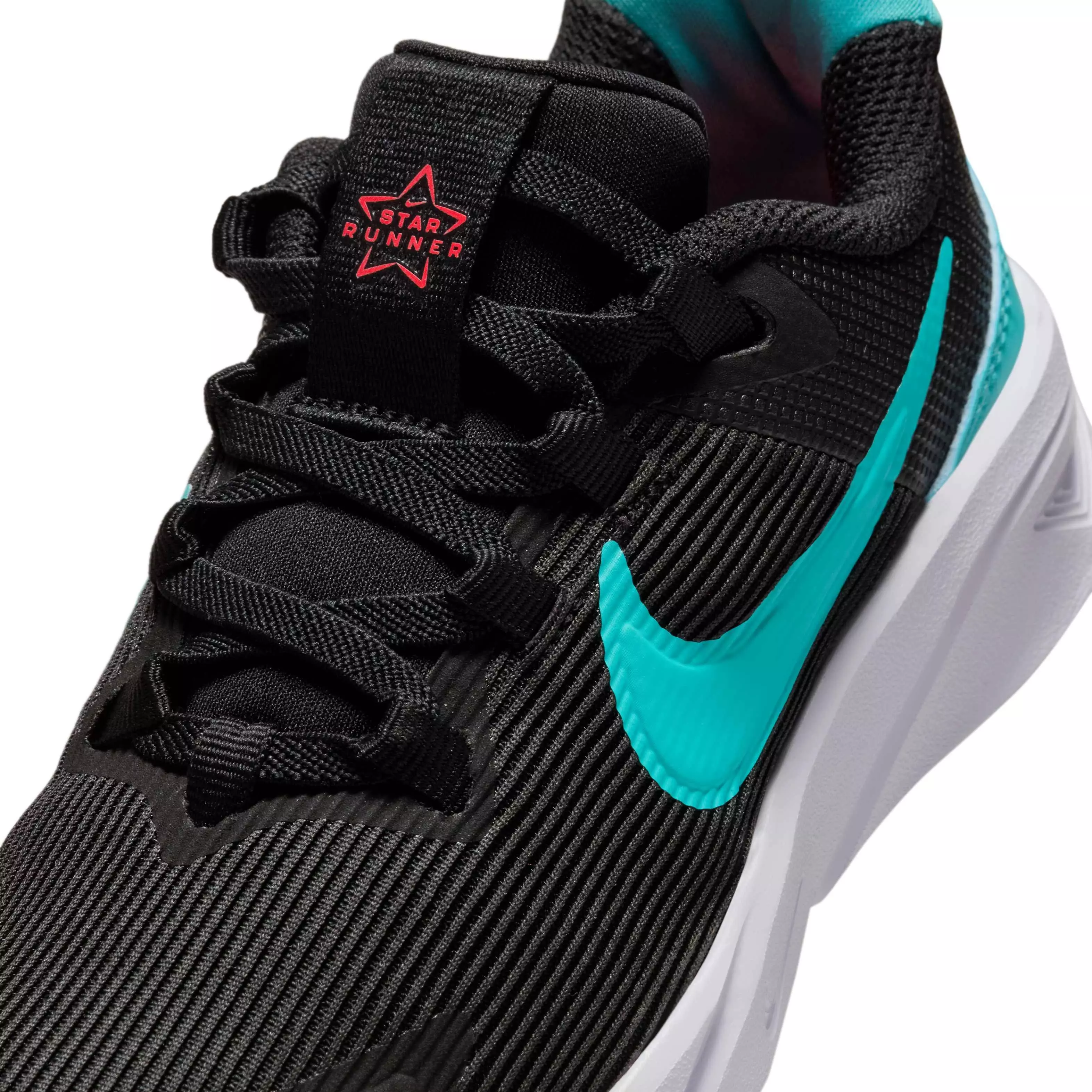 Nike Star Runner 4 "Black/Bright Crimson/White/Dusty Cactus" Preschool Boys' Running Shoe - BLACK/CRIMSON/WHITE/CACTUS