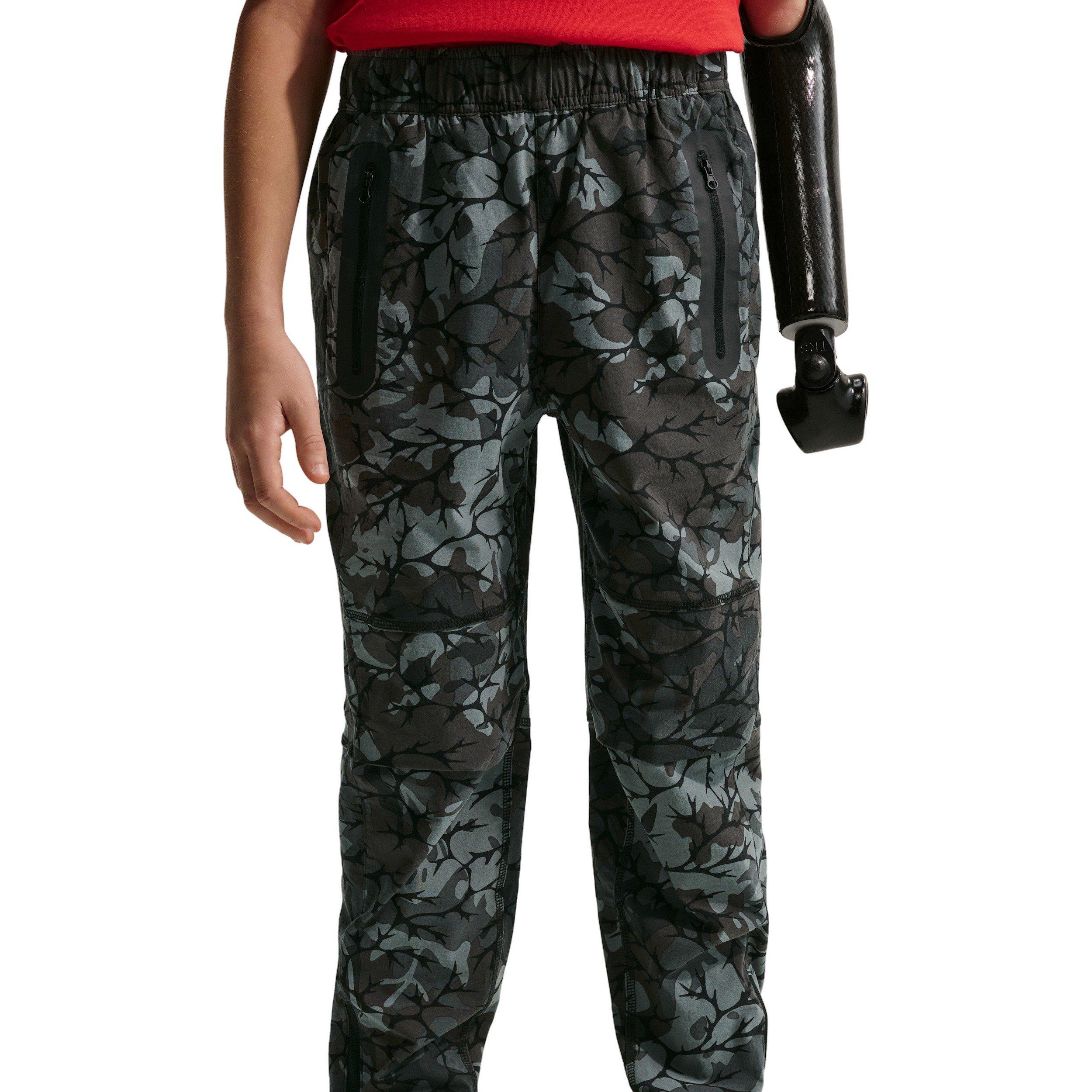 Nike Big Boys' Sportswear Tech Woven AOP Joggers - Black - BLACK Thumbnail View 1