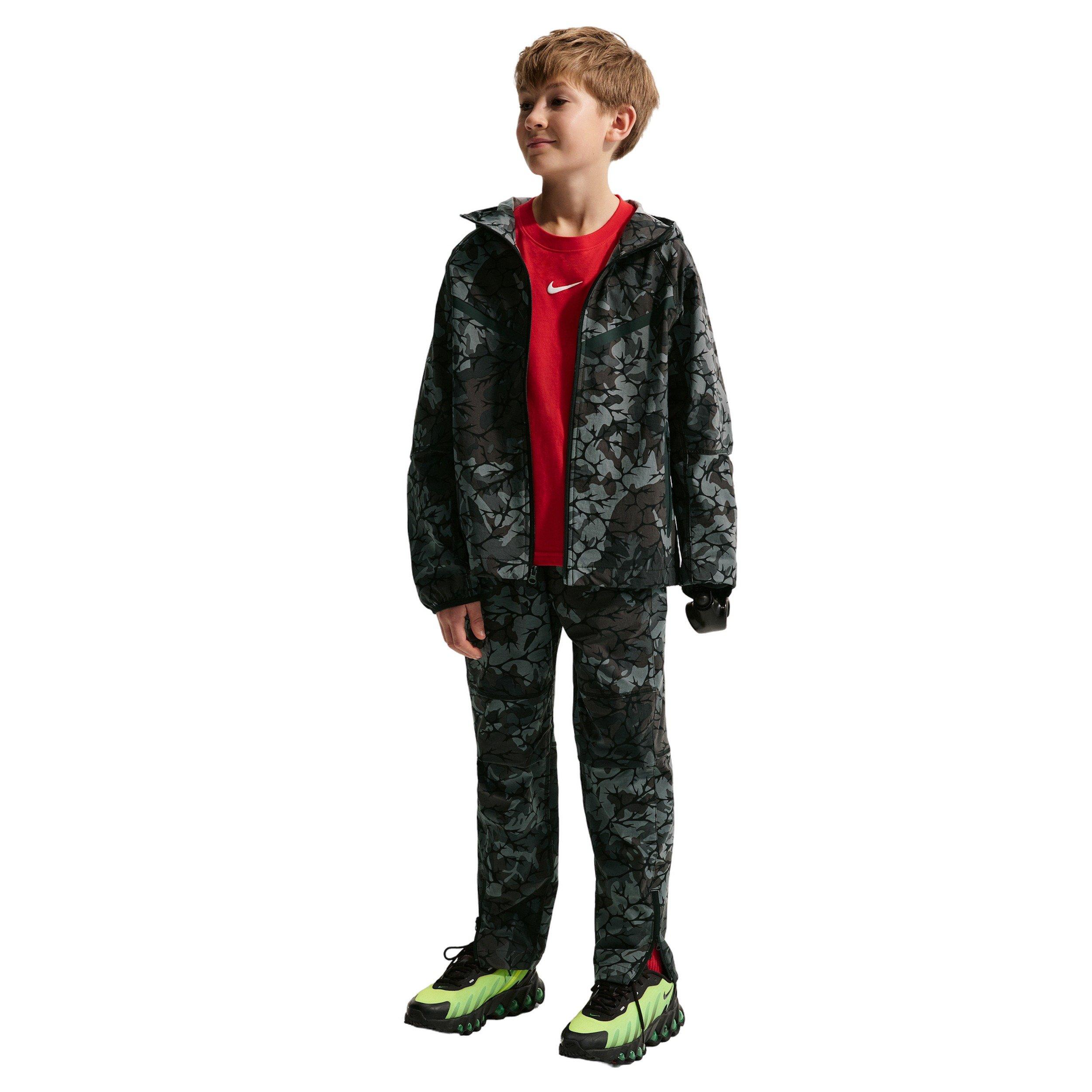 Nike Big Boys' Sportswear Tech Woven AOP Joggers - Black - BLACK Thumbnail View 4