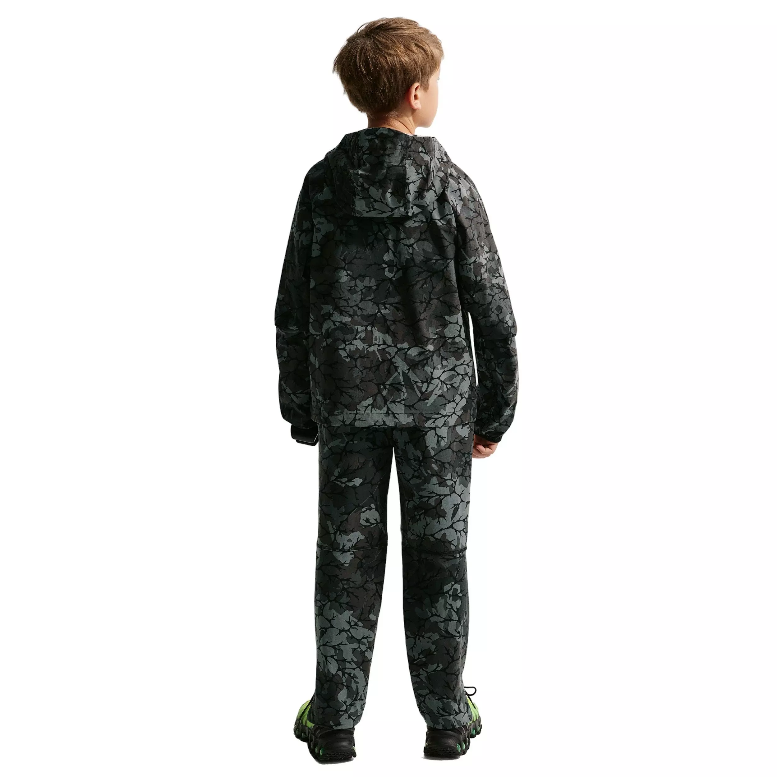 Nike Big Boys' Sportswear Tech Woven AOP Joggers - Black - BLACK