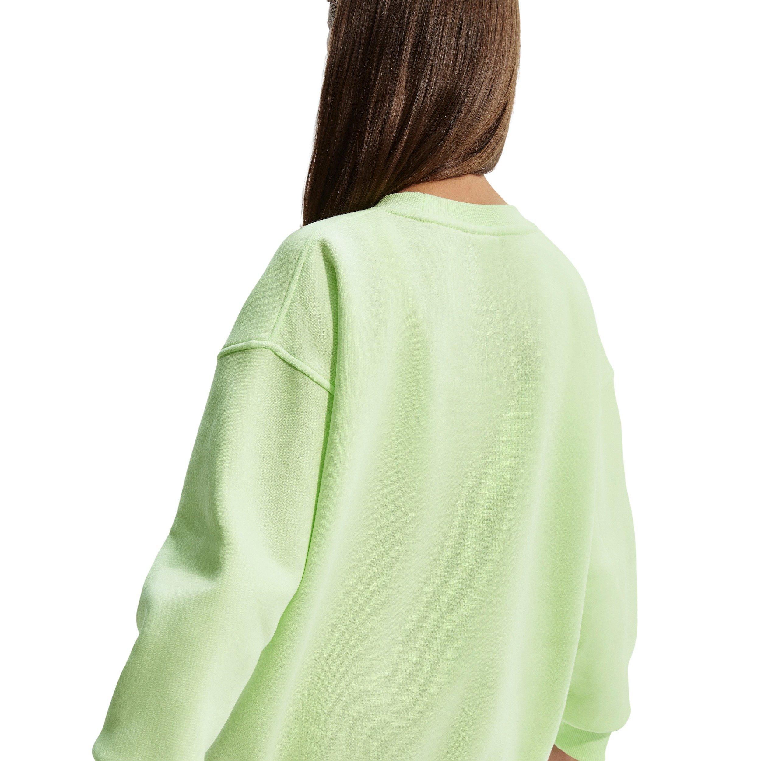Nike Big Girls' Sportswear Club Fleece Oversized Sweatshirt -Green - GREEN Thumbnail View 2
