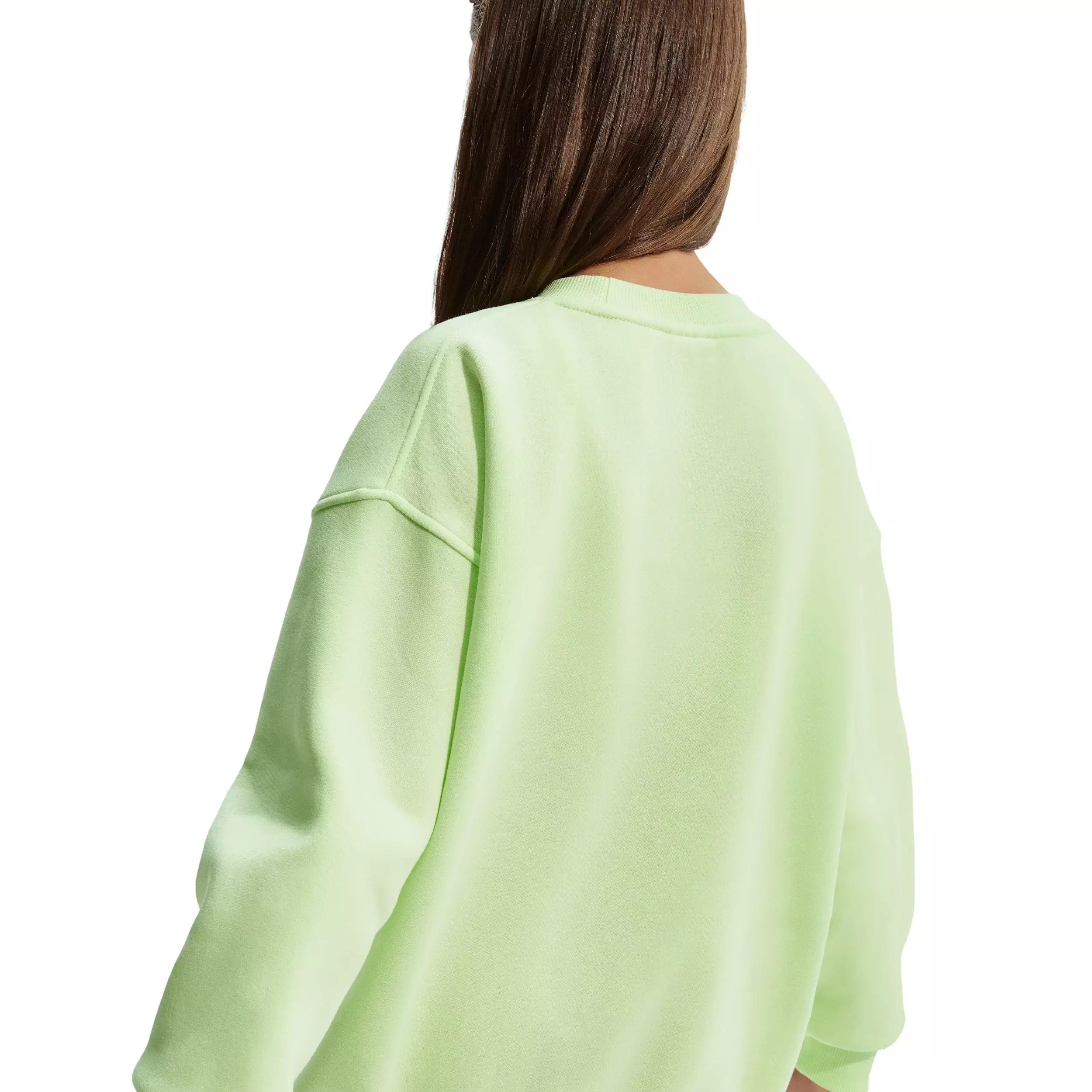 Nike Big Girls' Sportswear Club Fleece Oversized Sweatshirt -Green - GREEN
