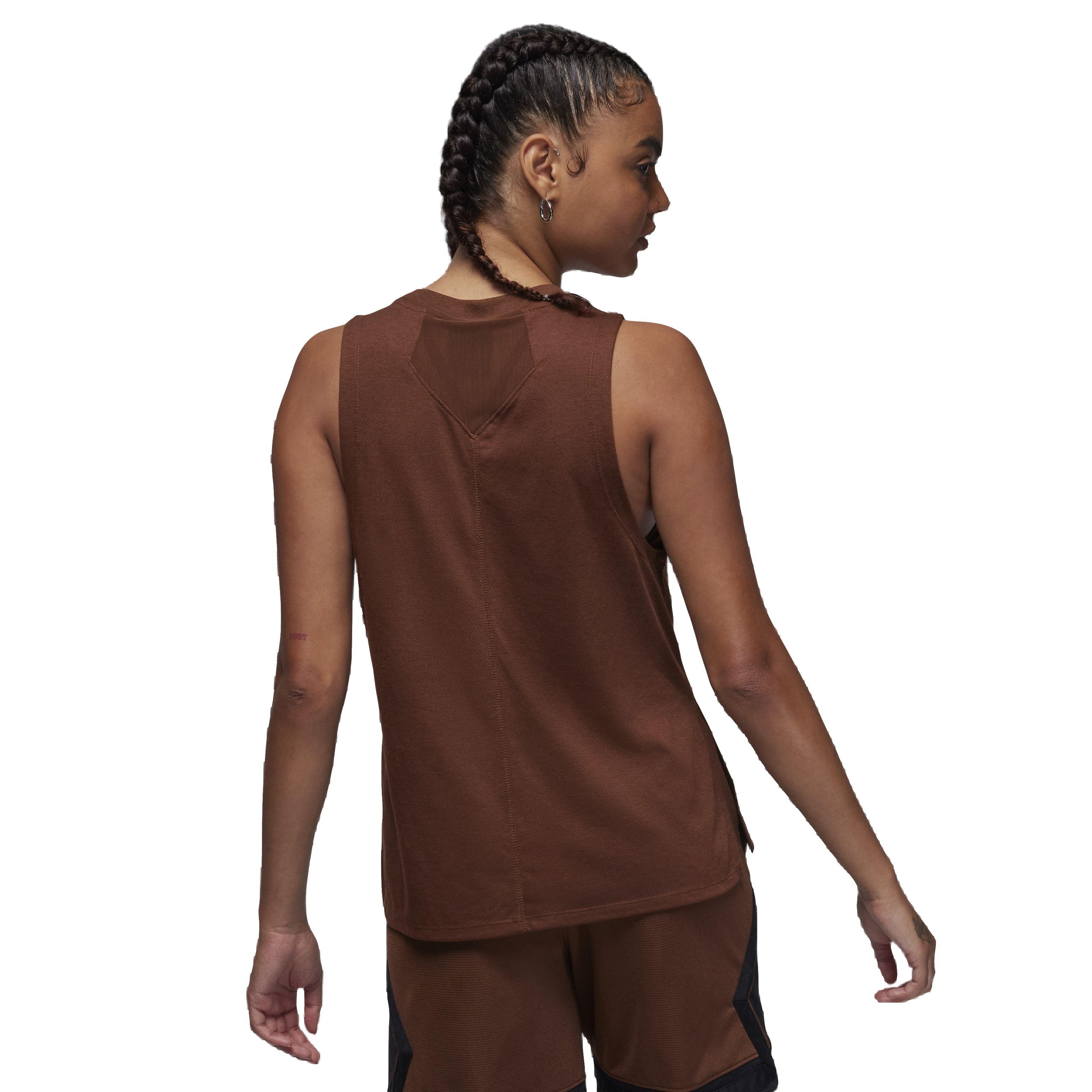 Jordan Women's Sport Diamond Tank Top - BROWN Thumbnail View 2