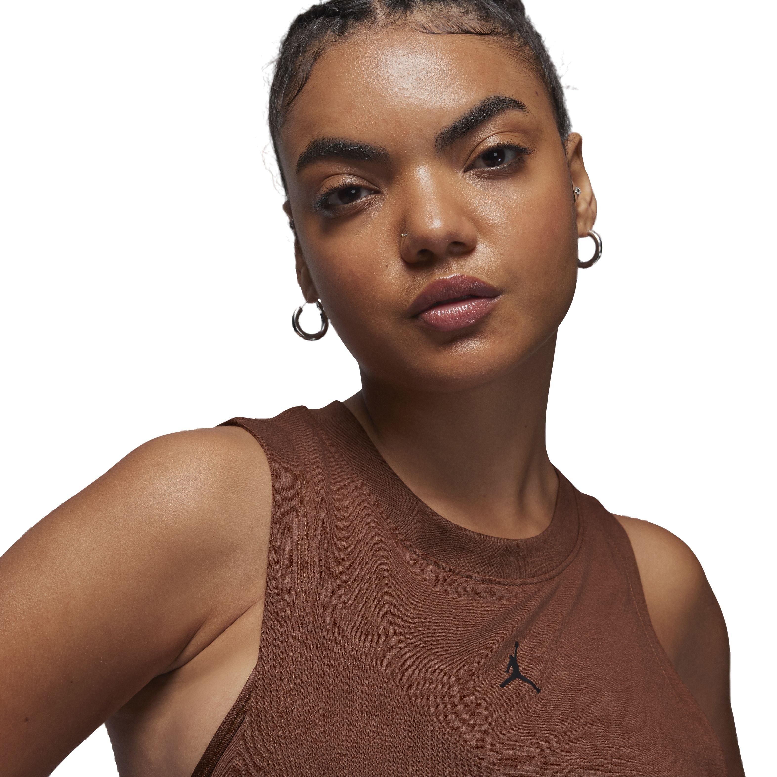 Jordan Women's Sport Diamond Tank Top - BROWN Thumbnail View 3