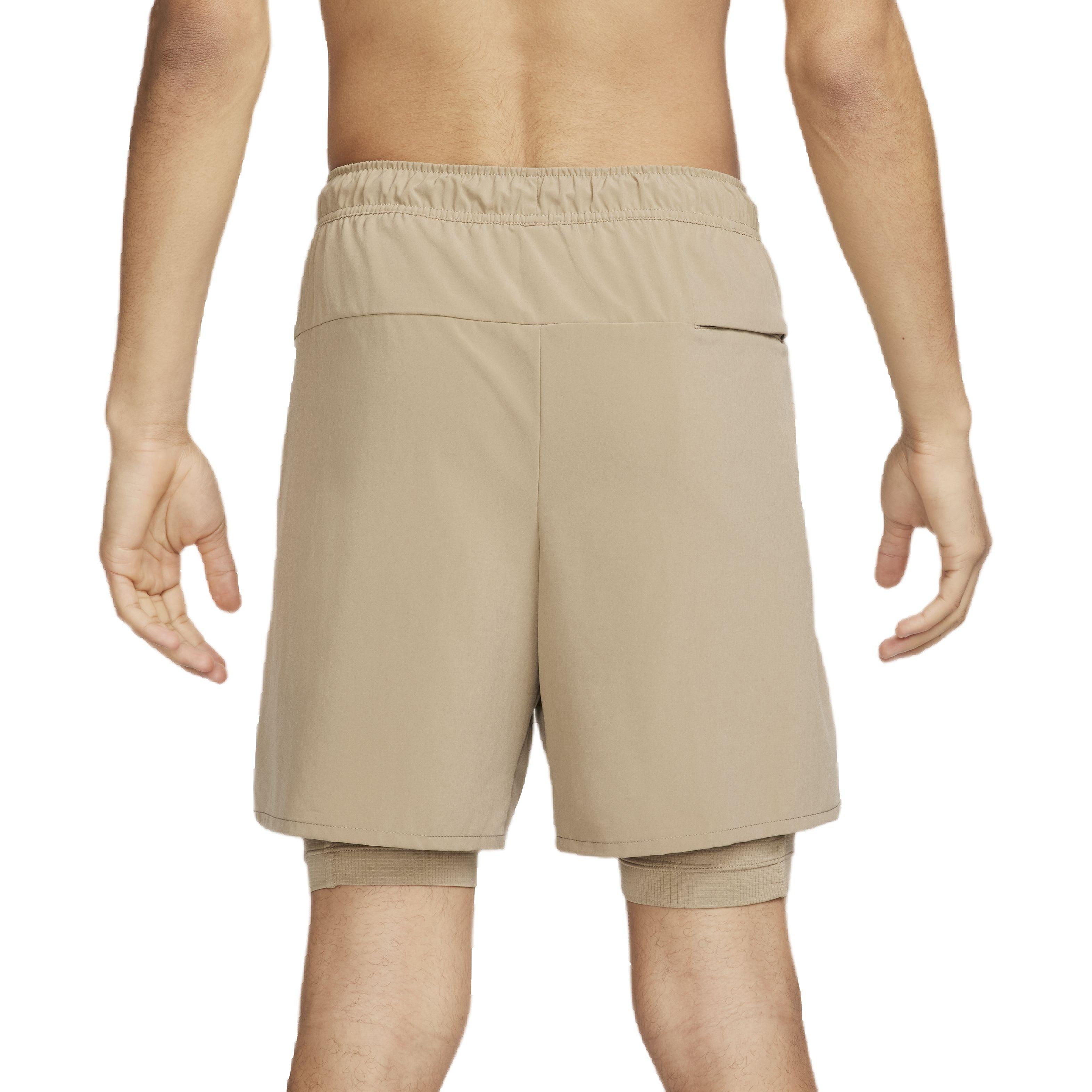 Nike Men's Unlimited Dri-FIT 7" 2-in-1 Versatile Shorts - BROWN Thumbnail View 2