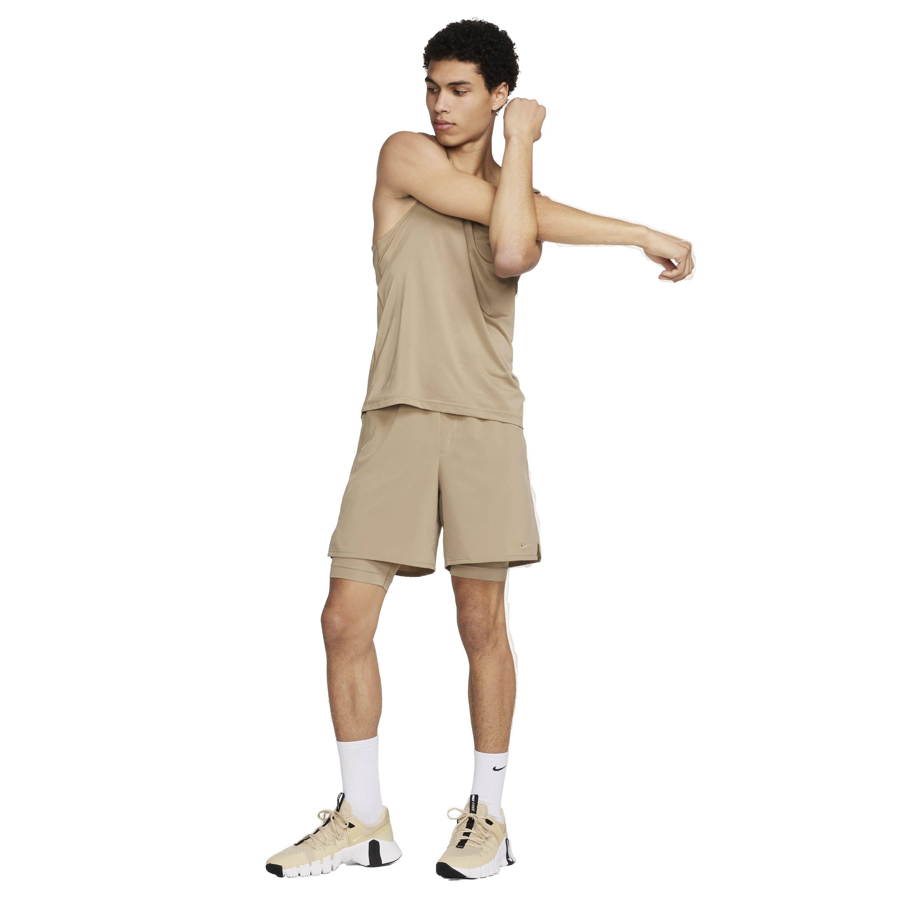 Nike Men's Unlimited Dri-FIT 7" 2-in-1 Versatile Shorts - BROWN Thumbnail View 6
