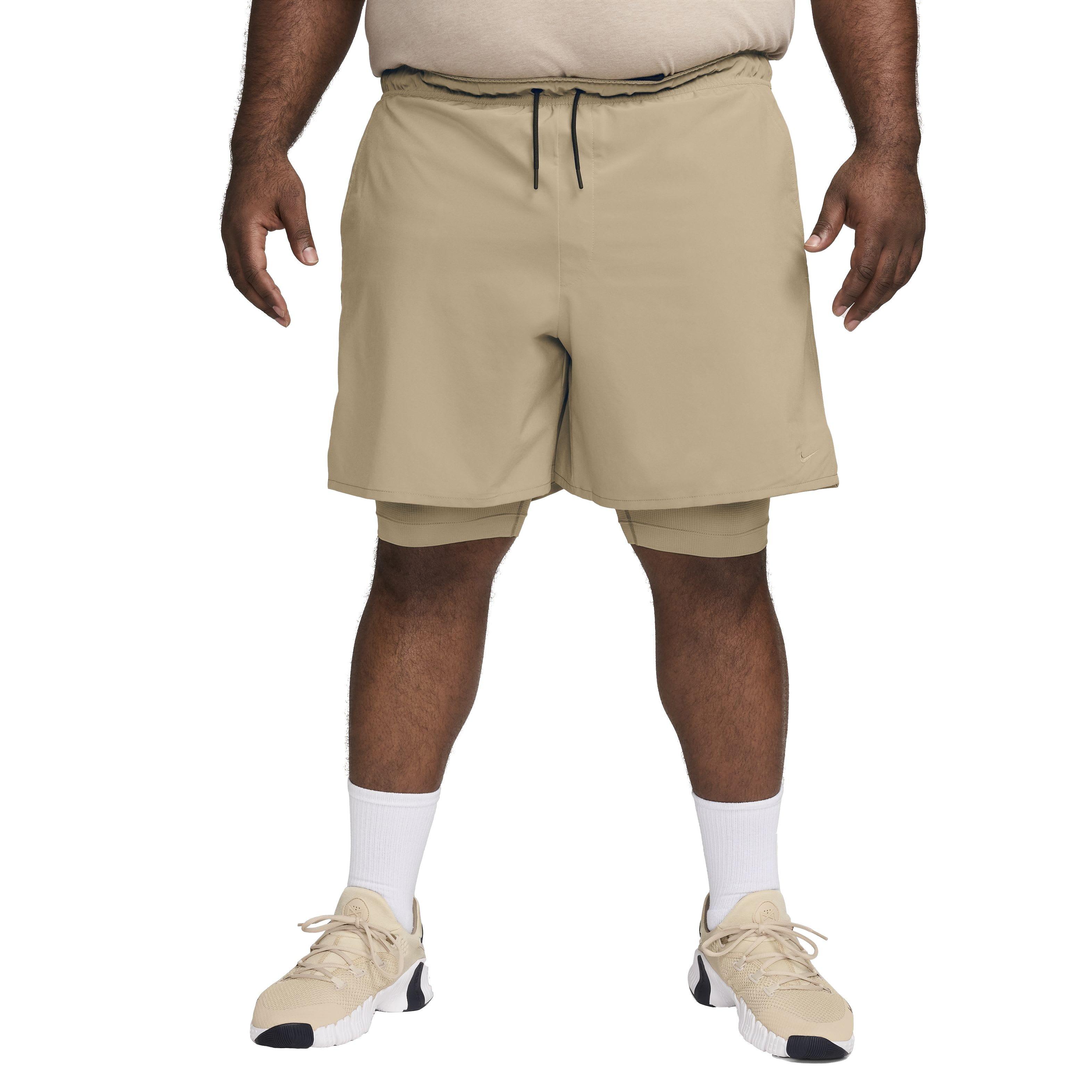 Nike Men's Unlimited Dri-FIT 7" 2-in-1 Versatile Shorts - BROWN Thumbnail View 7