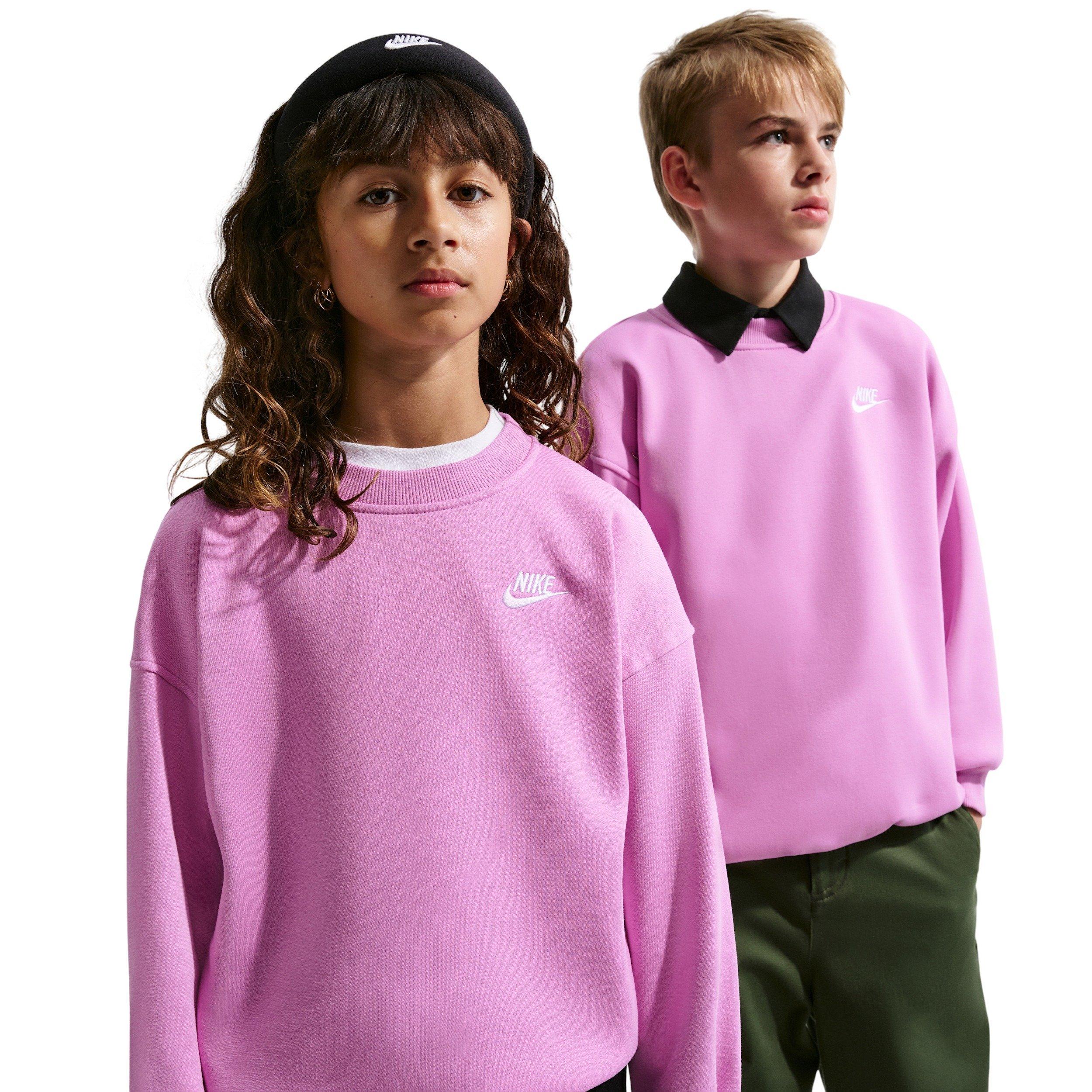 Nike Sportswear Club Fleece Oversized Big Girls' Light Magenta Sweatshirt