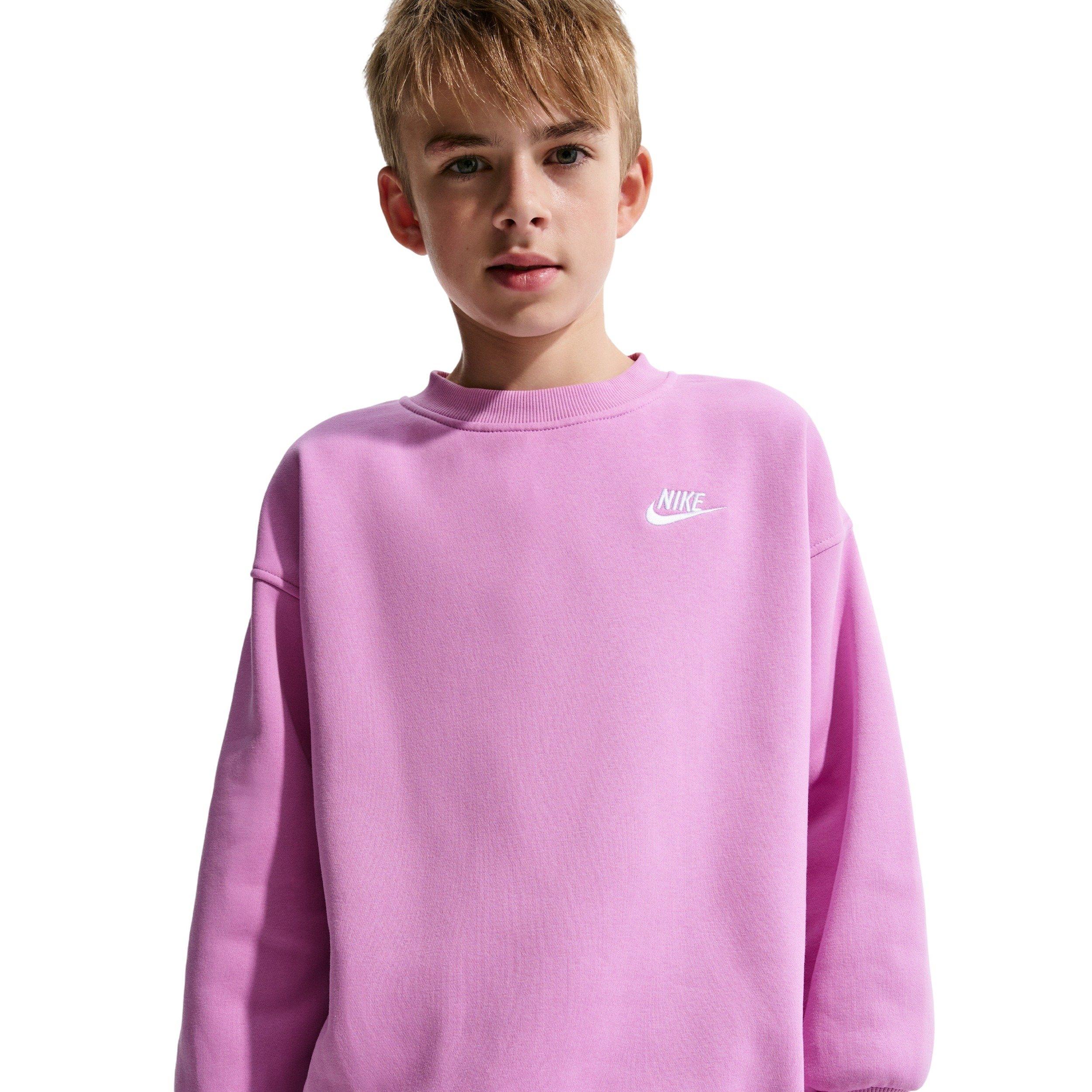 Nike Sportswear Club Fleece Oversized Big Girls' Light Magenta Sweatshirt