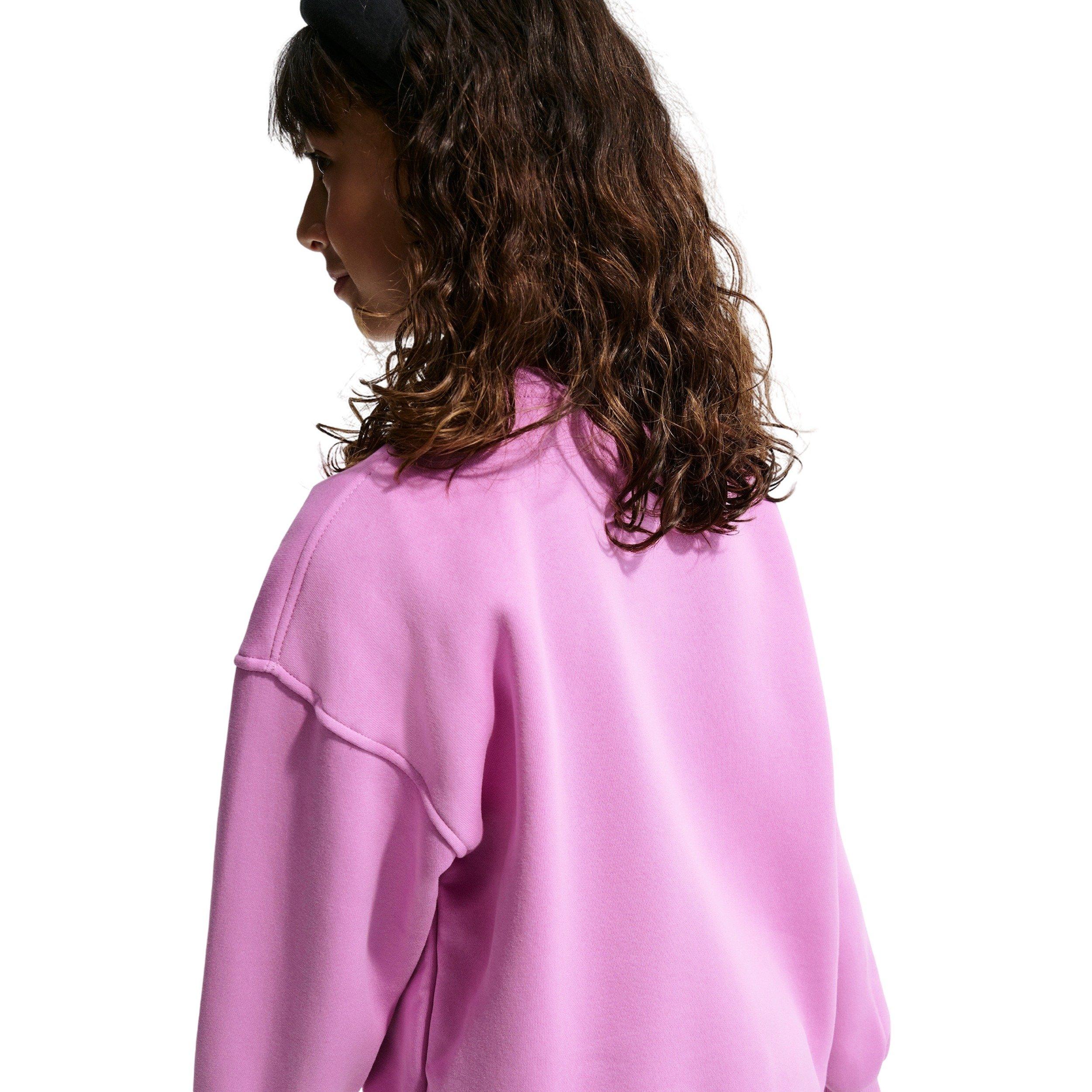 Nike Sportswear Club Fleece Oversized Big Girls' Light Magenta Sweatshirt