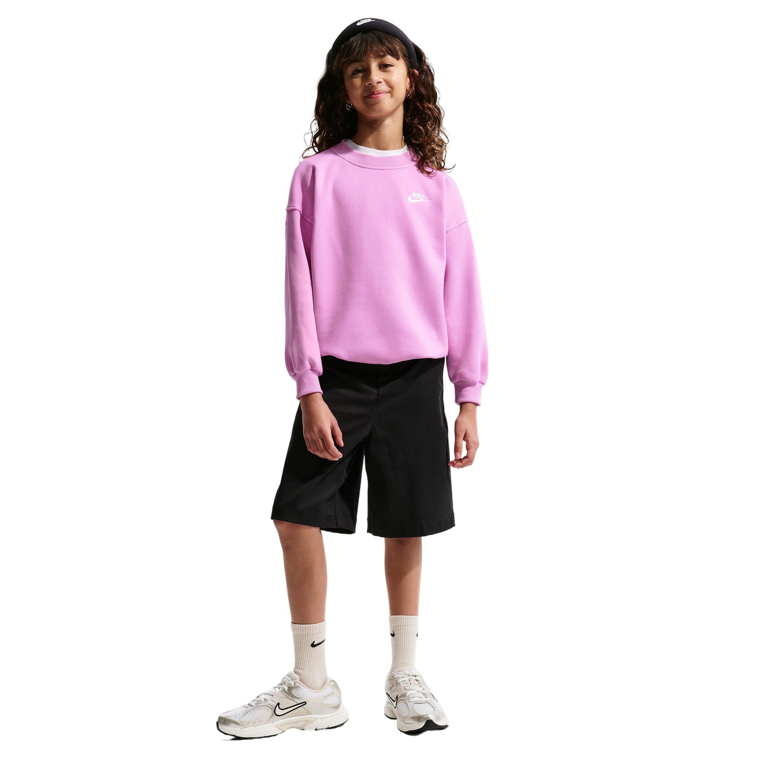 Nike Sportswear Club Fleece Oversized Big Girls' Light Magenta Sweatshirt