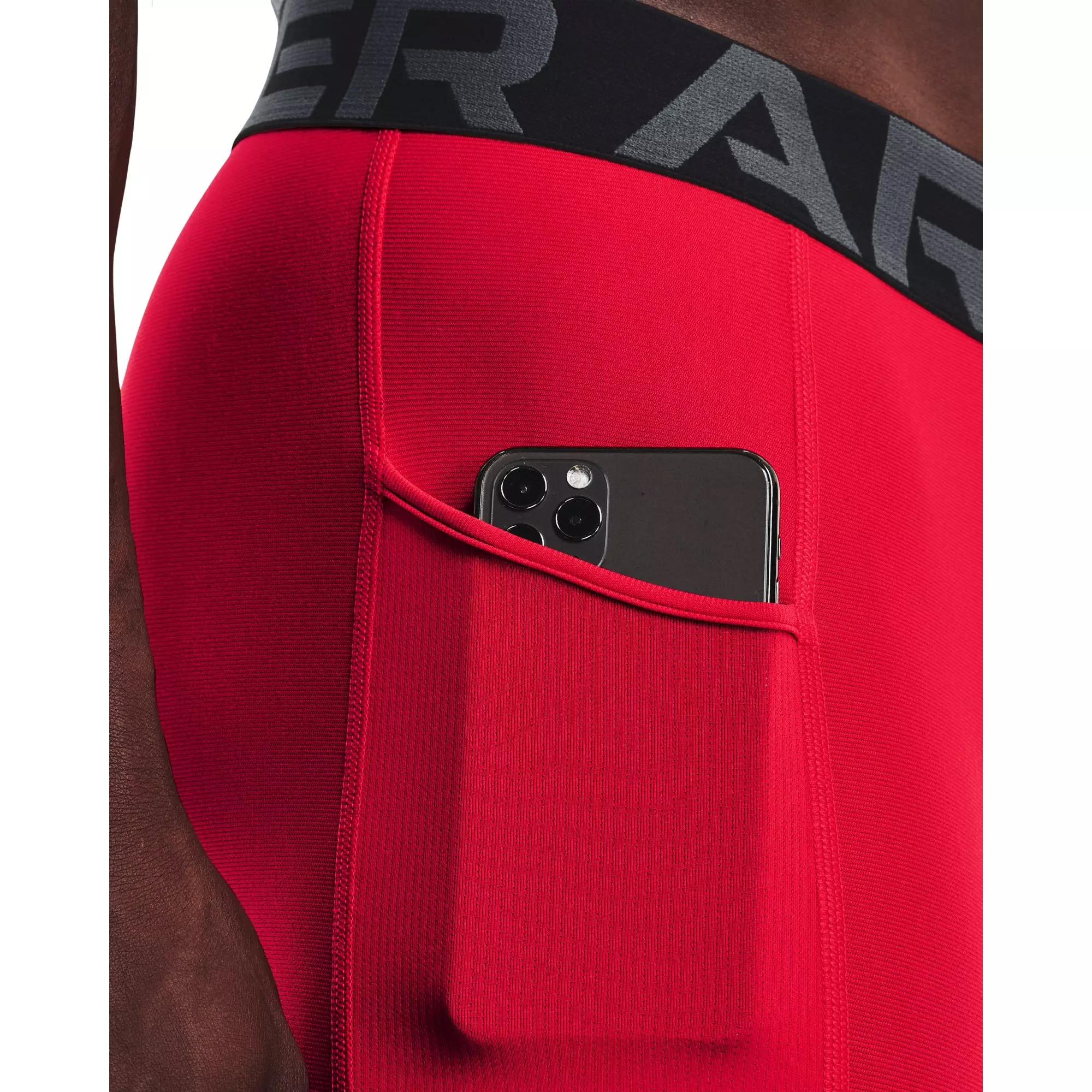 Under Armour Men's HeatGear Armour Leggings - Red/White - RED/WHITE