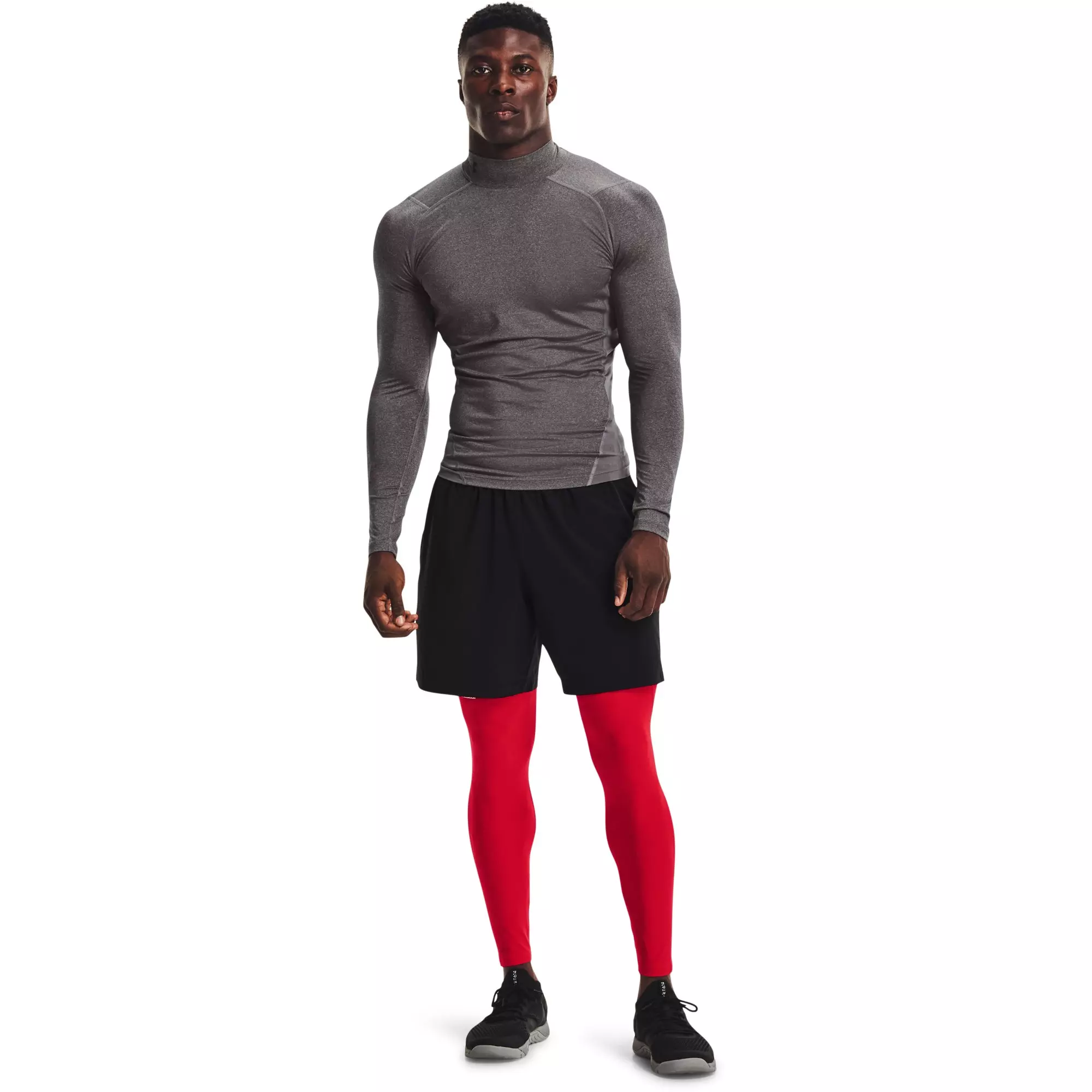 Under Armour Men's HeatGear Armour Leggings - Red/White - RED/WHITE